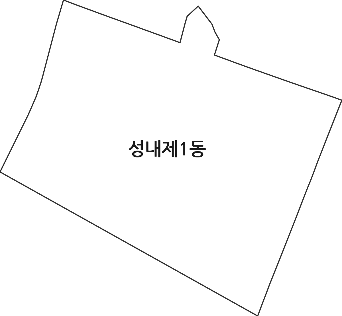 서울특별시 강동구 성내제1동 행정동 행정구역 경계 지도