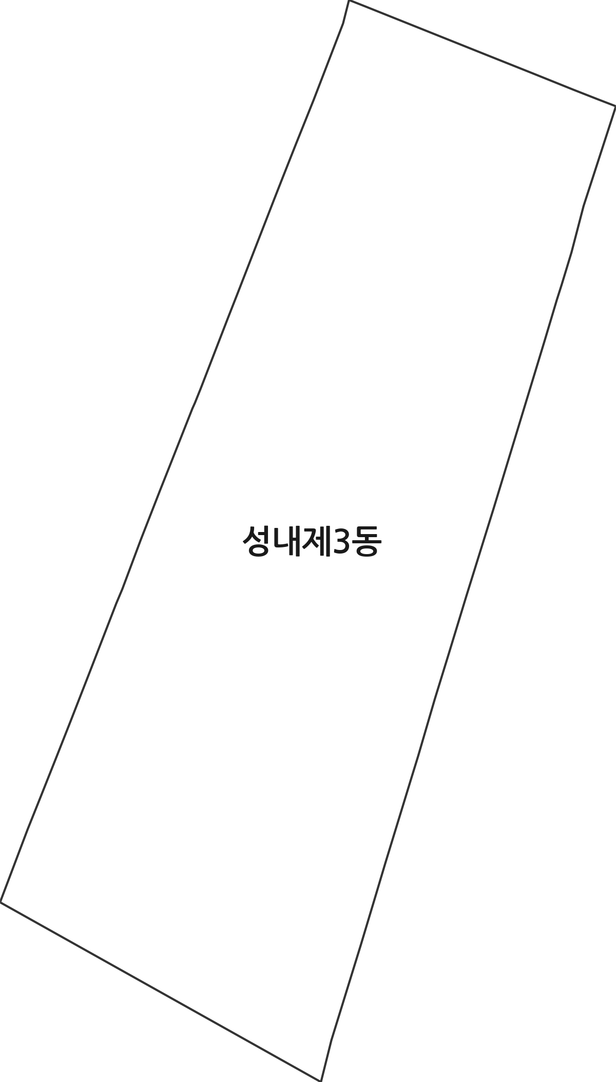 서울특별시 강동구 성내제3동 행정동 행정구역 경계 지도