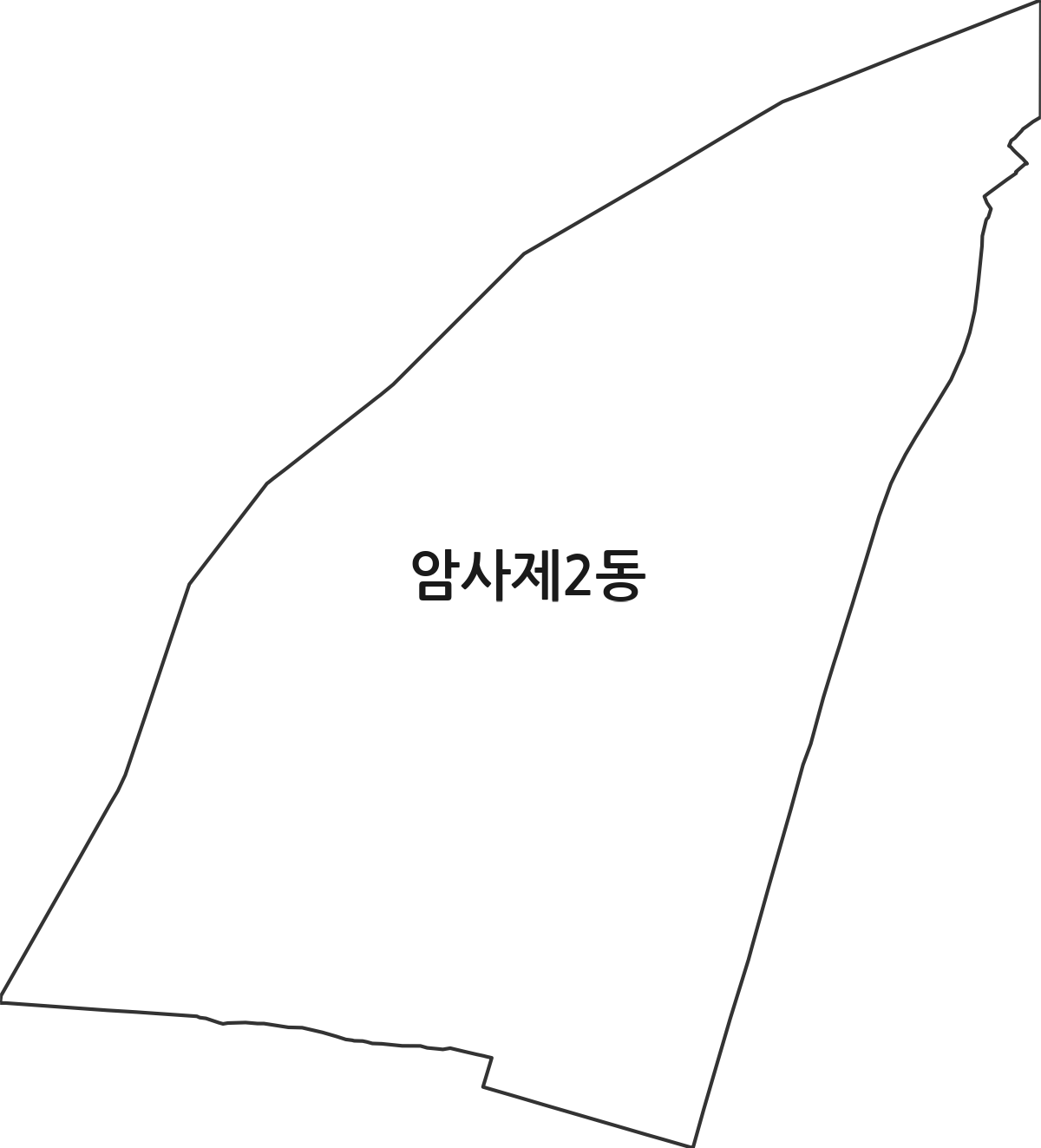 서울특별시 강동구 암사제2동 행정동 행정구역 경계 지도