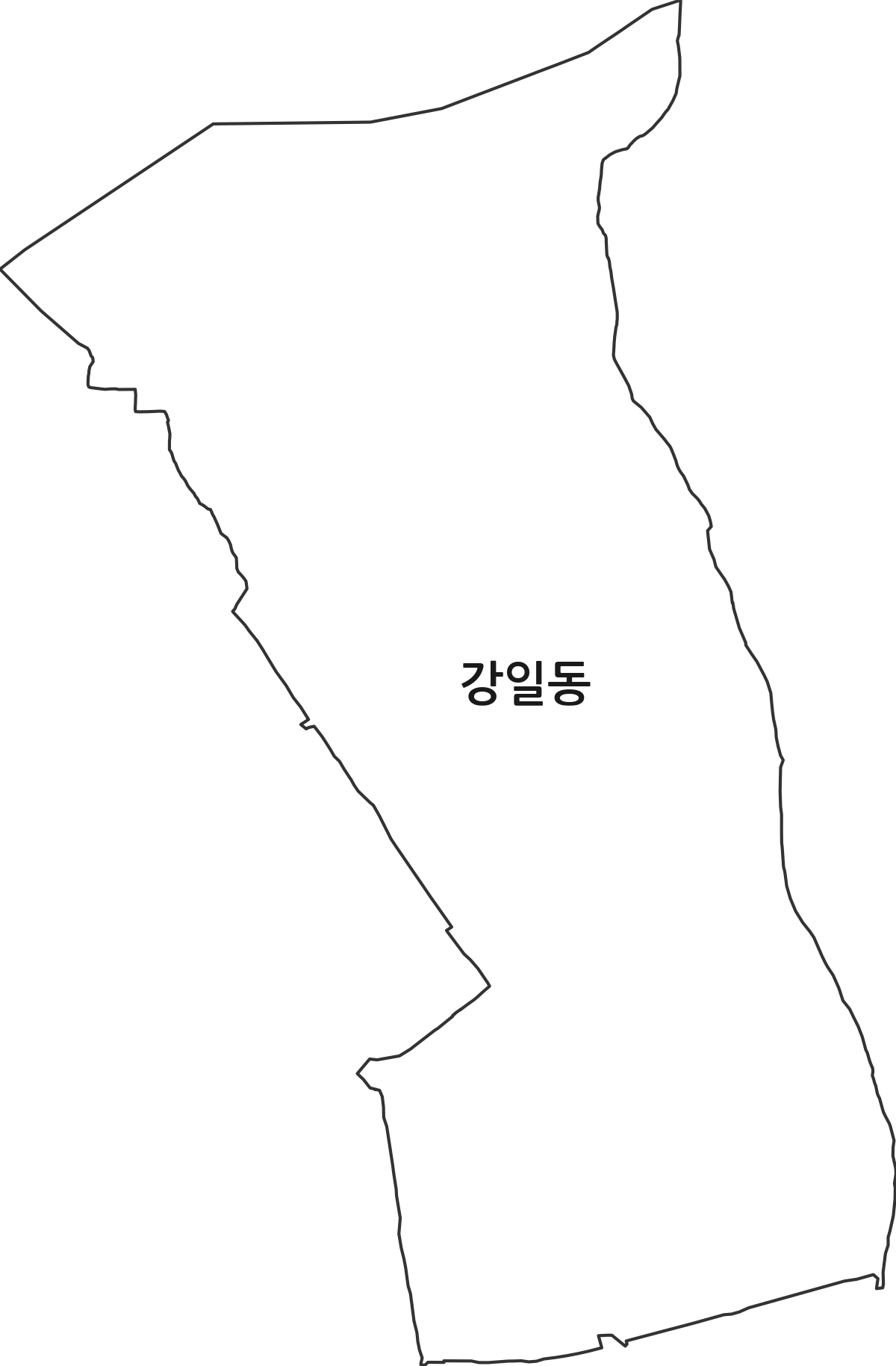 서울특별시 강동구 강일동 법정동 행정구역 경계 지도