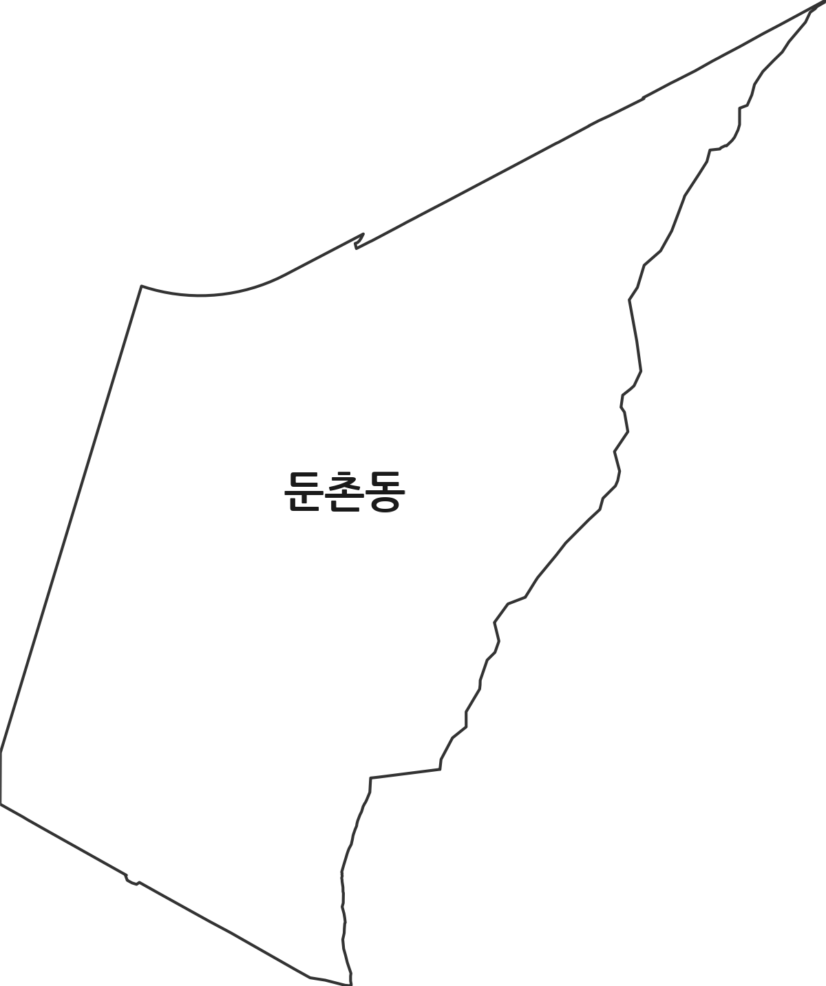 서울특별시 강동구 둔촌동 법정동 행정구역 경계 지도