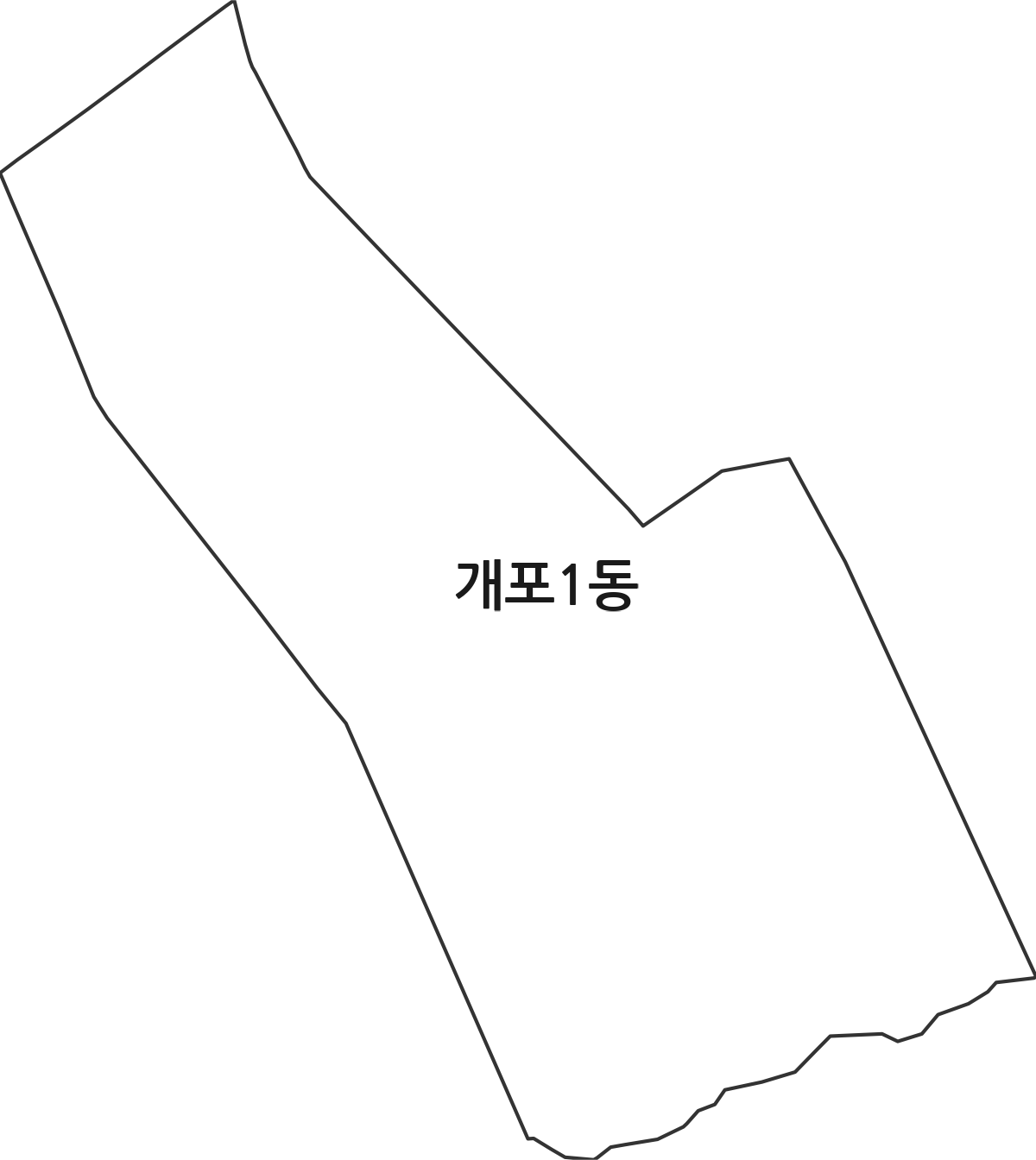 서울특별시 강남구 개포1동 행정동 행정구역 경계 지도