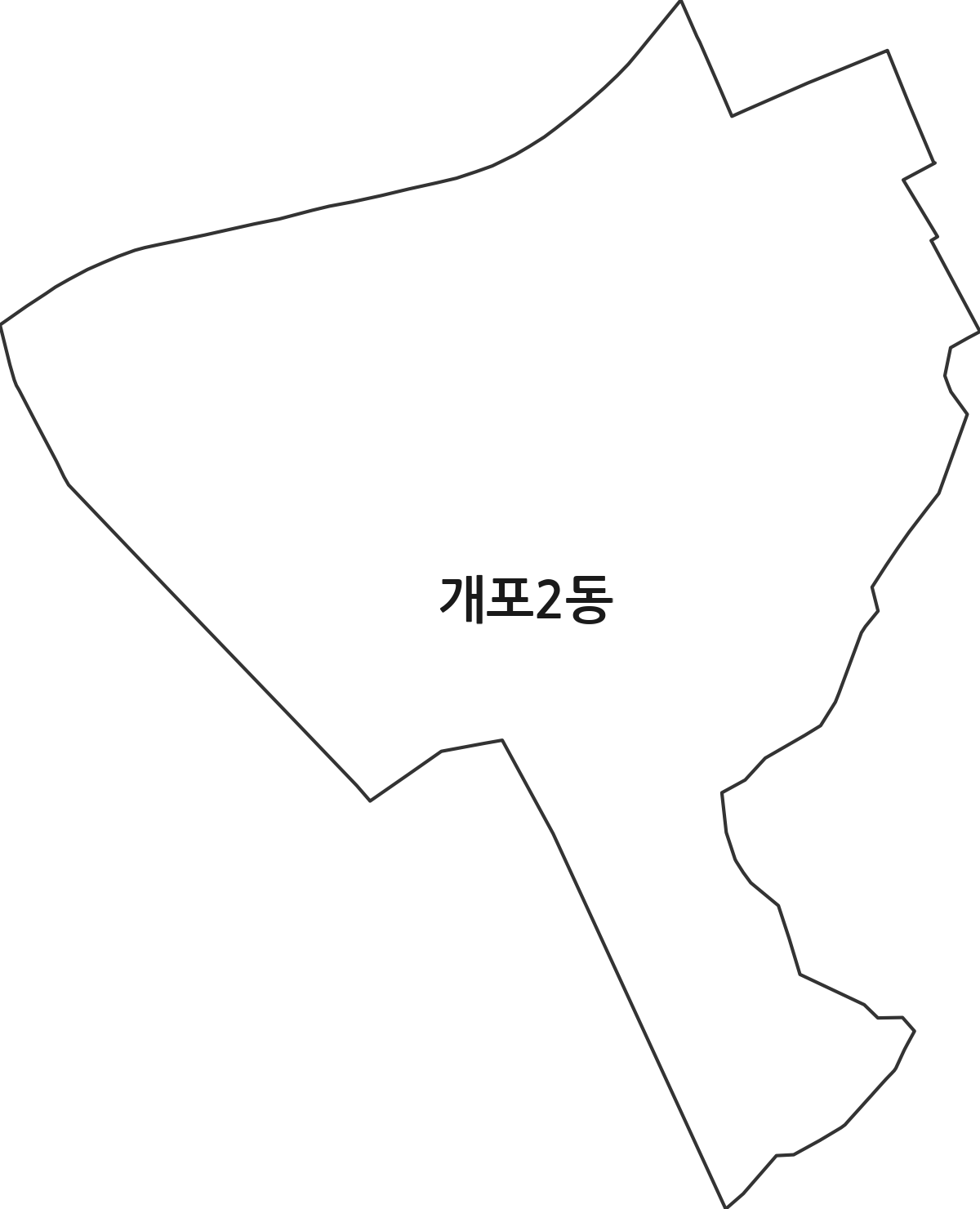 서울특별시 강남구 개포2동 행정동 행정구역 경계 지도