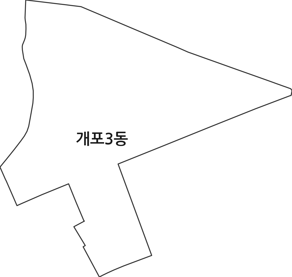 서울특별시 강남구 개포3동 행정동 행정구역 경계 지도