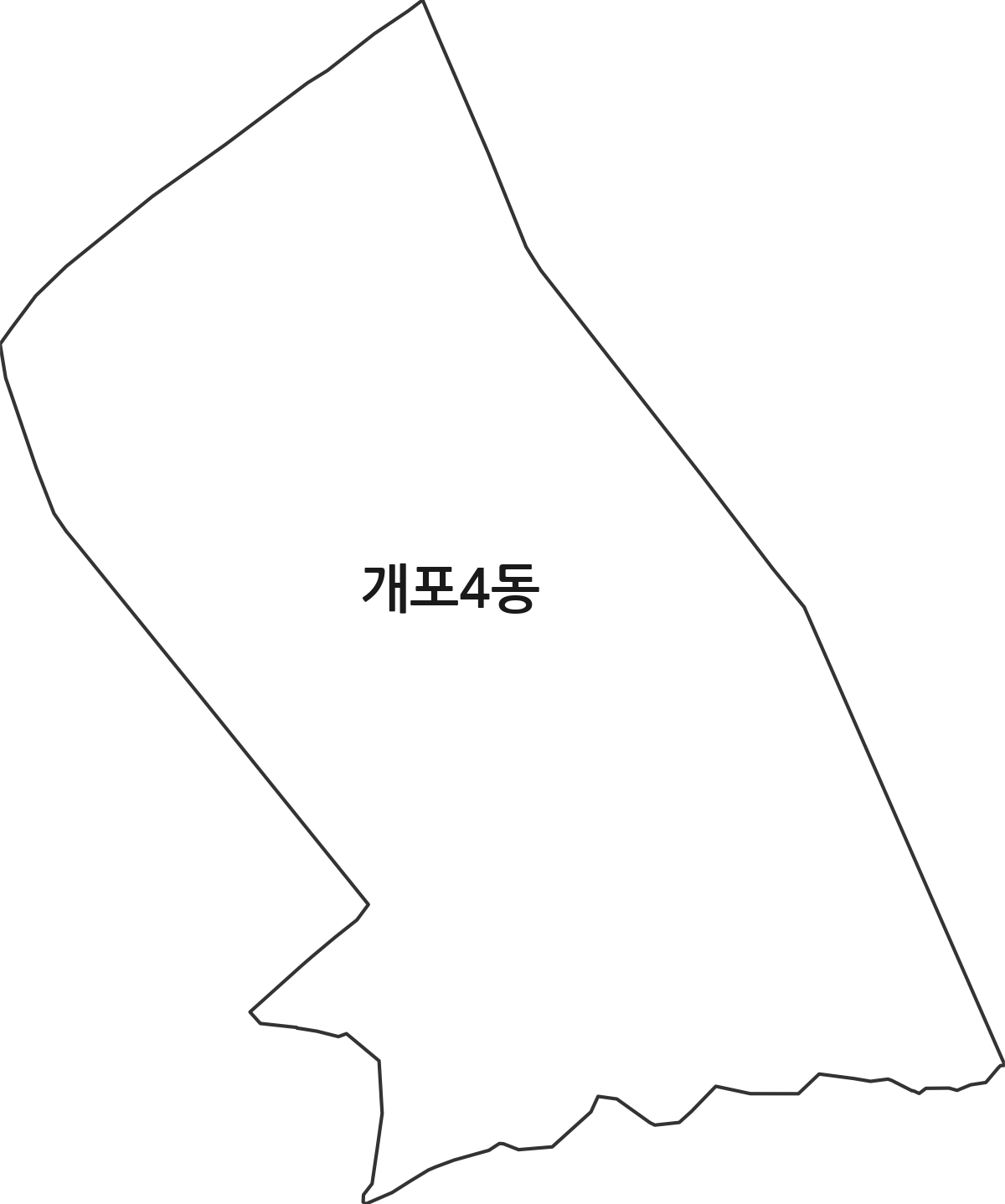 서울특별시 강남구 개포4동 행정동 행정구역 경계 지도