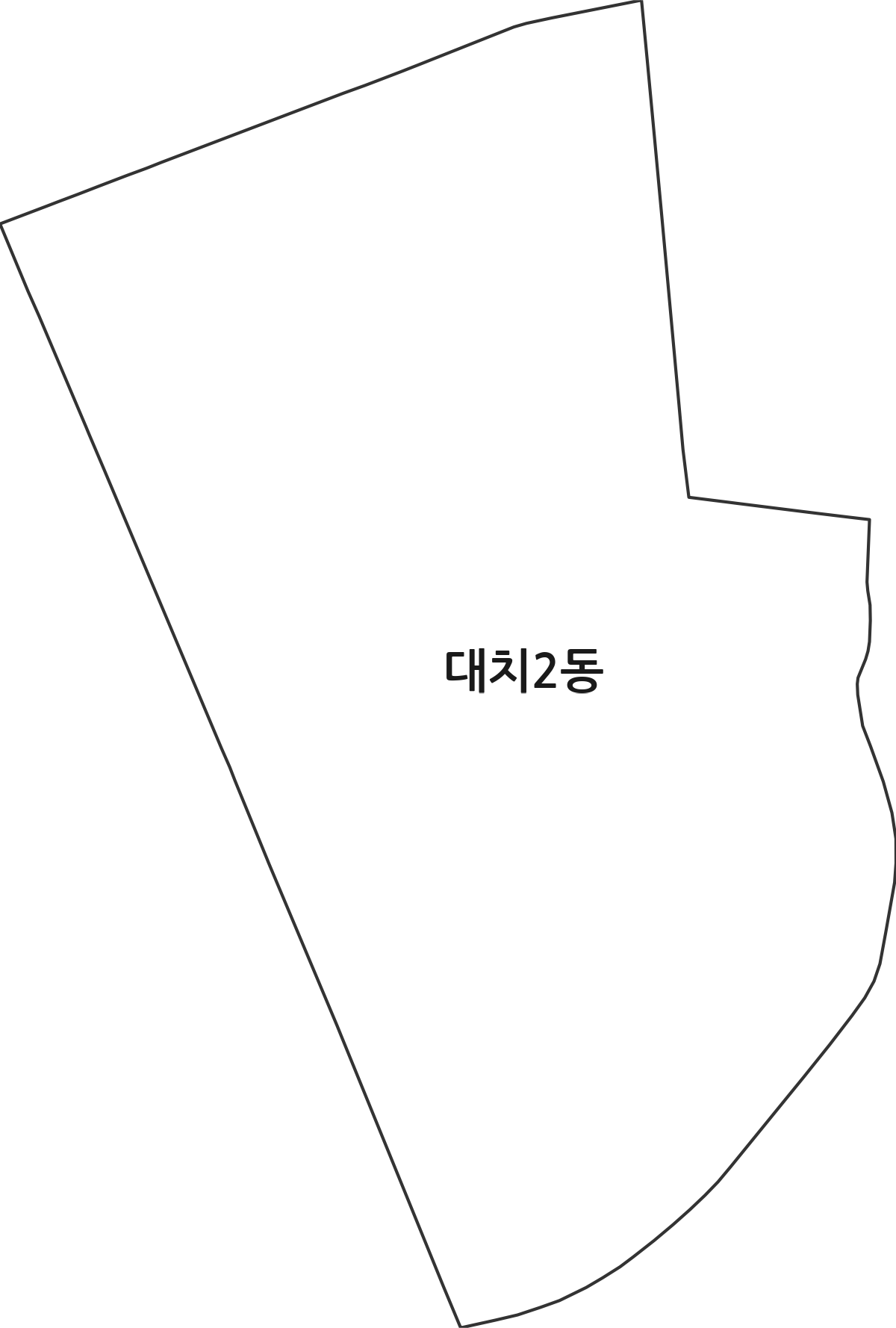 서울특별시 강남구 대치2동 행정동 행정구역 경계 지도