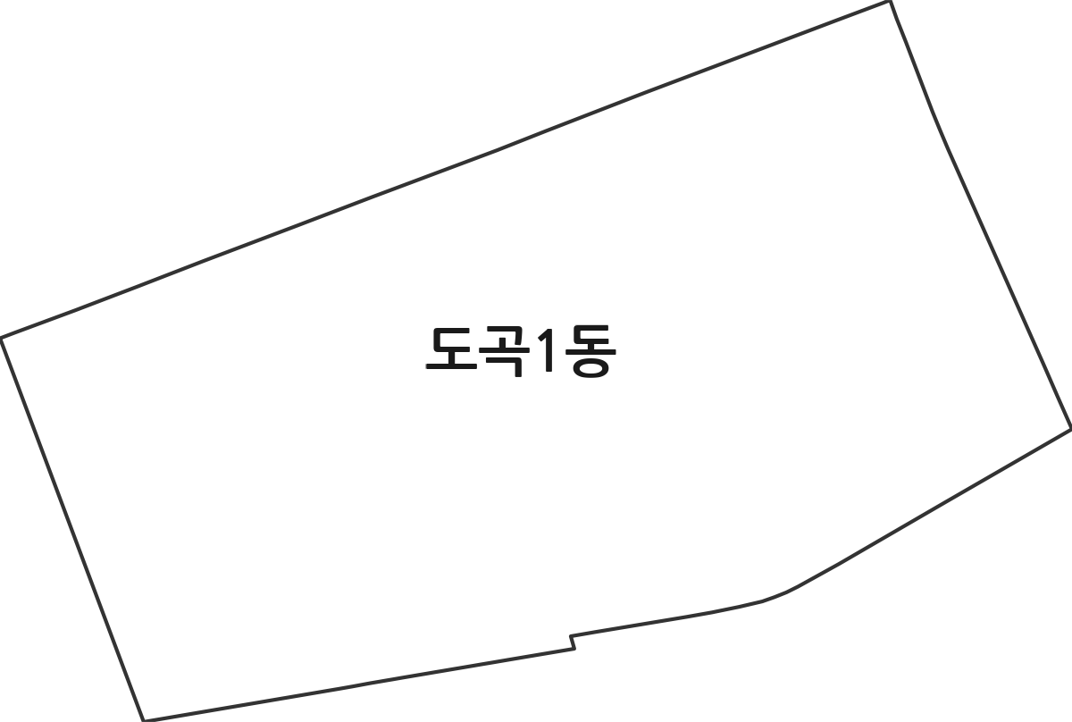 서울특별시 강남구 도곡1동 행정동 행정구역 경계 지도