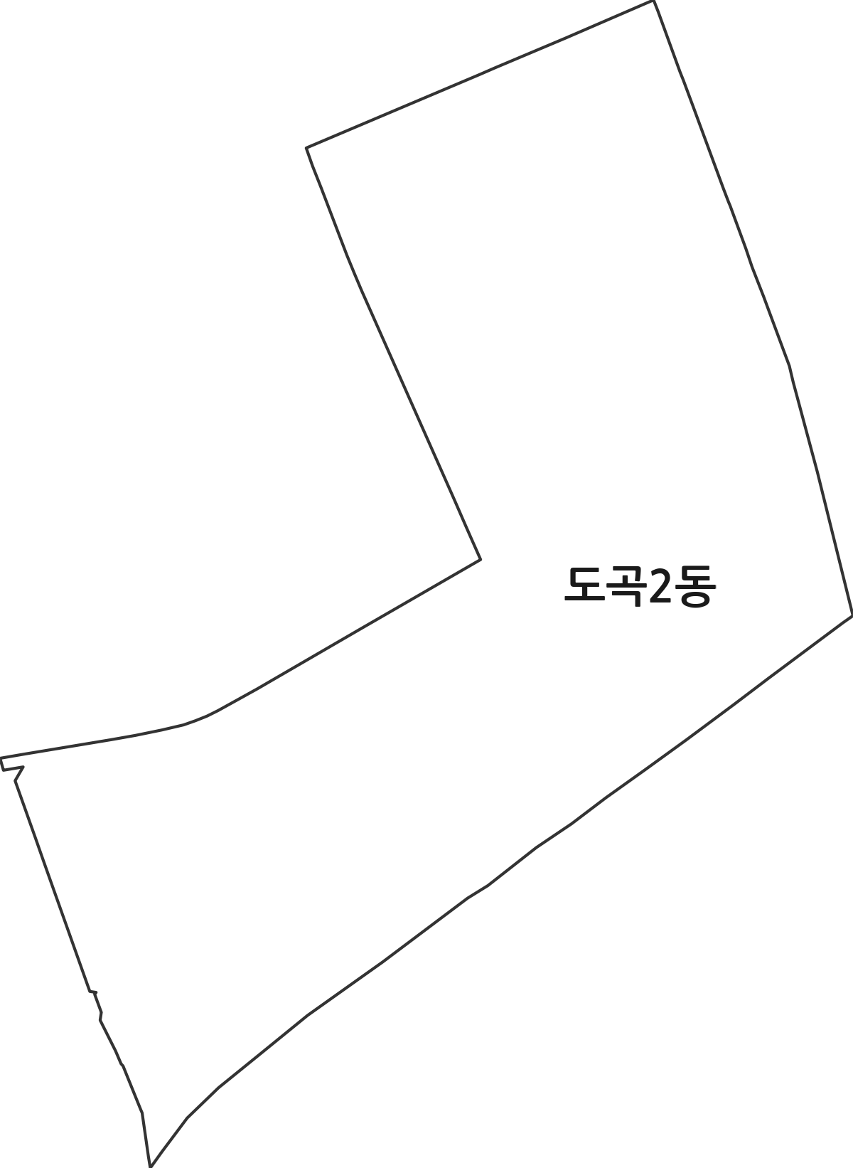 서울특별시 강남구 도곡2동 행정동 행정구역 경계 지도