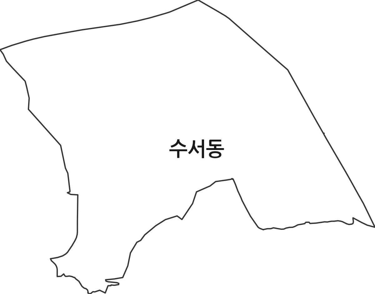 서울특별시 강남구 수서동 행정동 행정구역 경계 지도