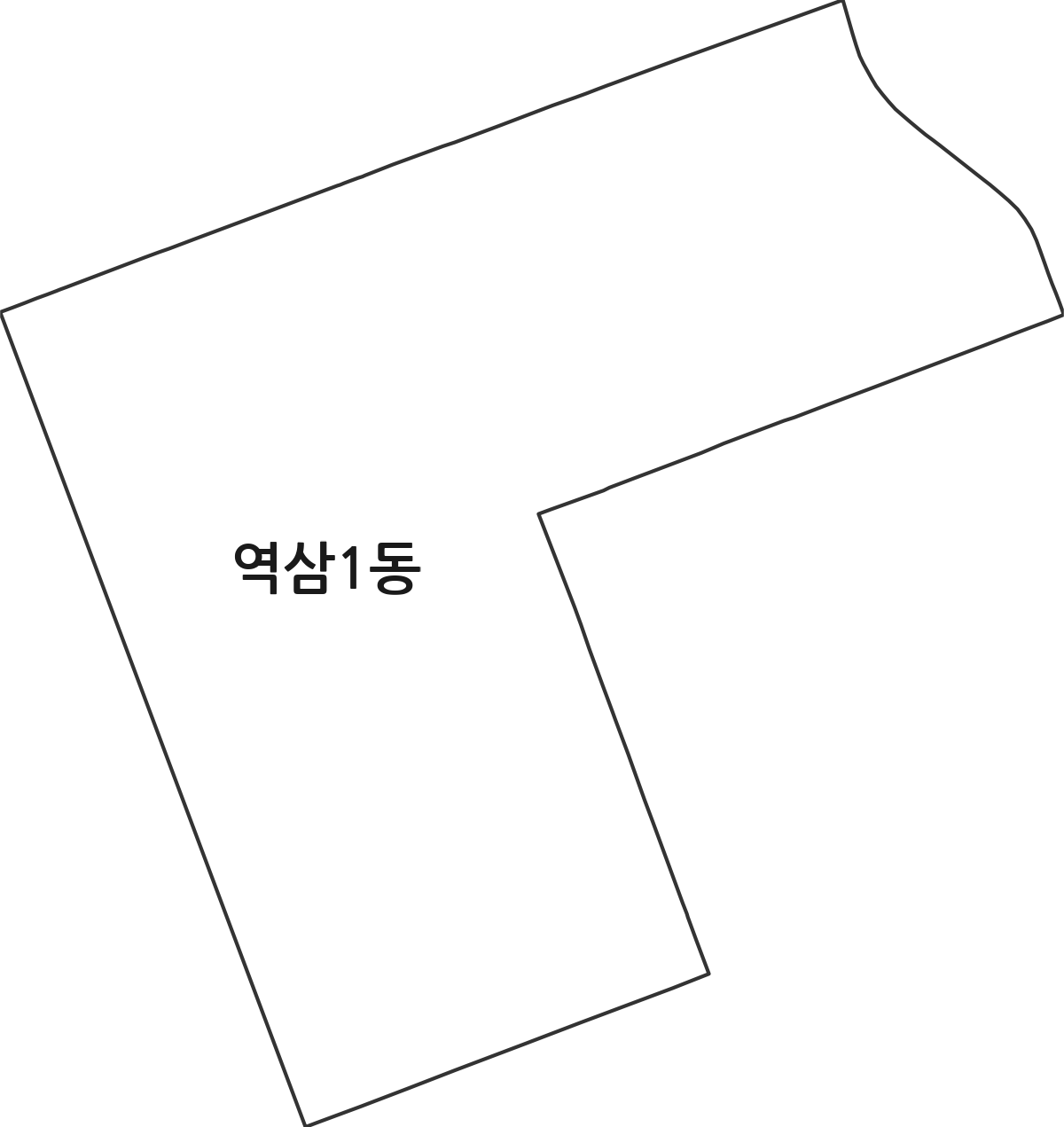 서울특별시 강남구 역삼1동 행정동 행정구역 경계 지도