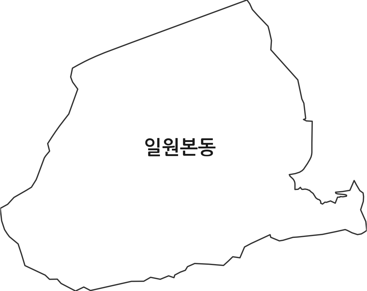 서울특별시 강남구 일원본동 행정동 행정구역 경계 지도