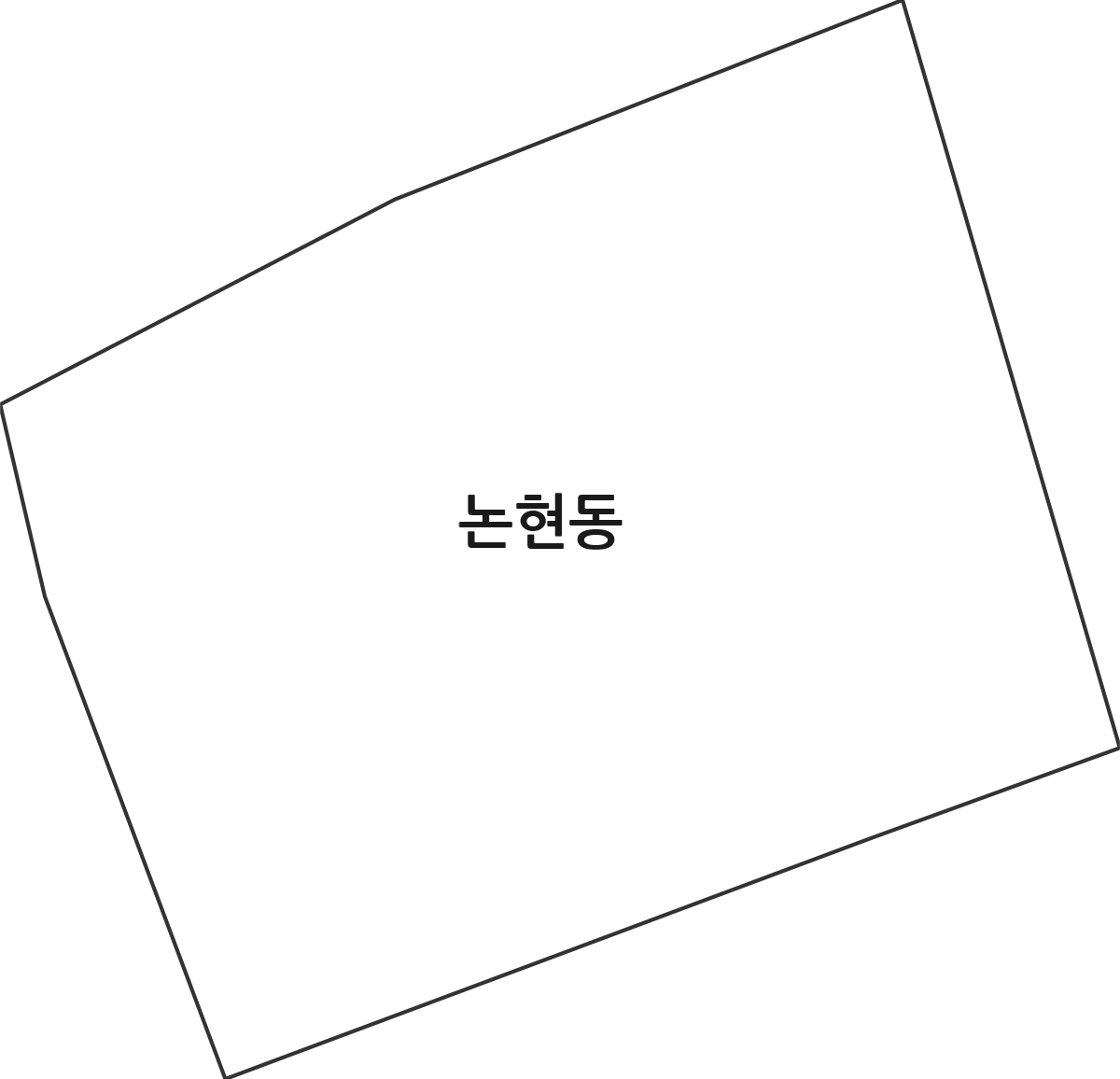 서울특별시 강남구 논현동 법정동 행정구역 경계 지도