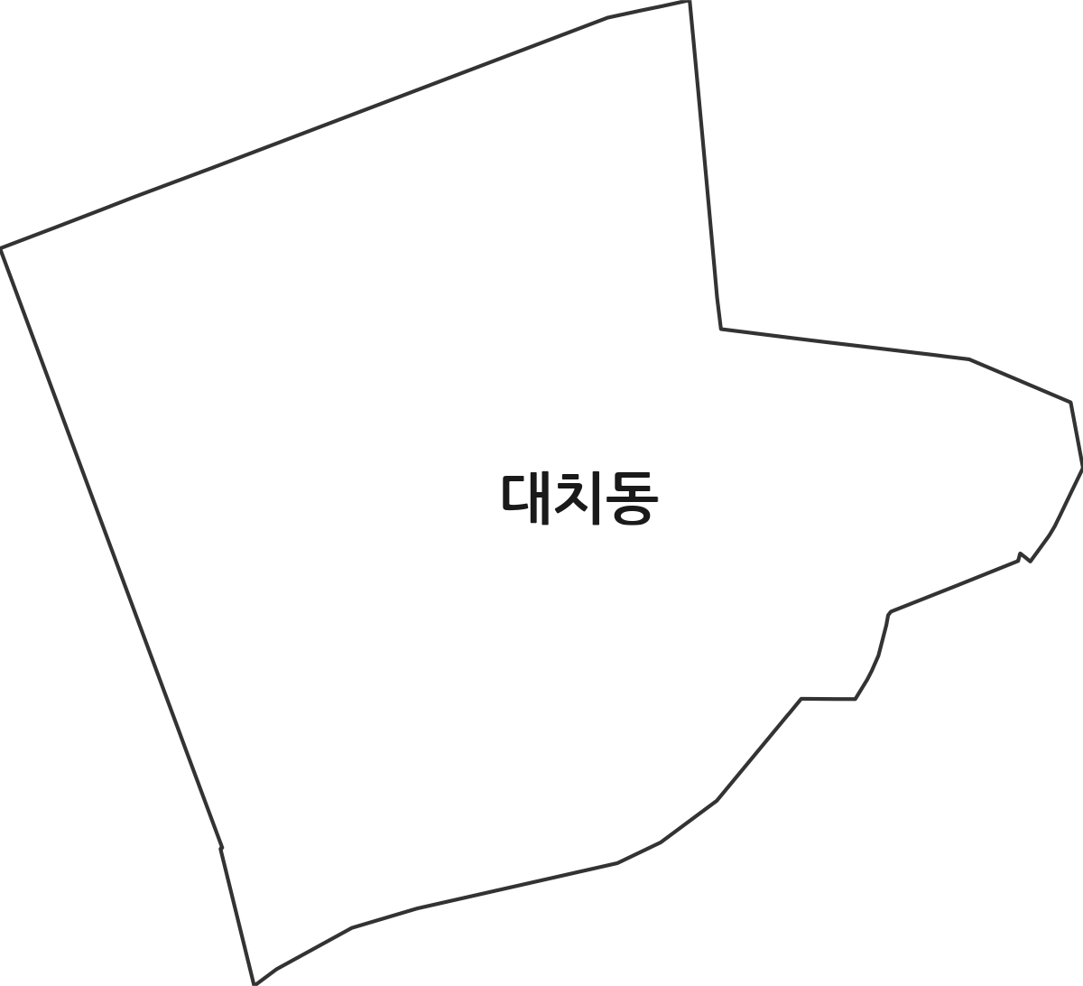 서울특별시 강남구 대치동 법정동 행정구역 경계 지도