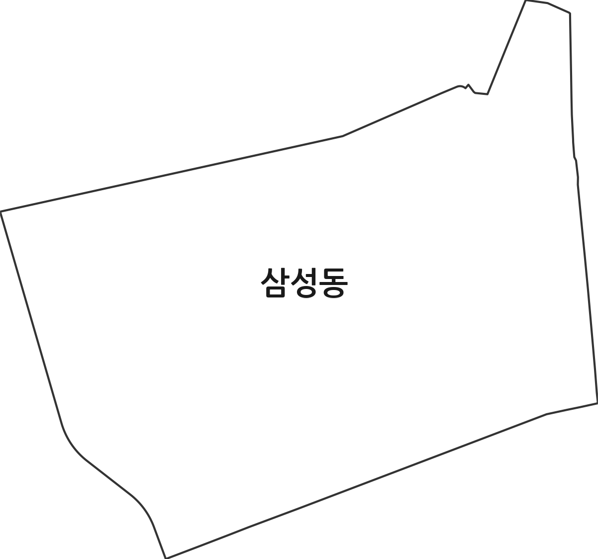 서울특별시 강남구 삼성동 법정동 행정구역 경계 지도