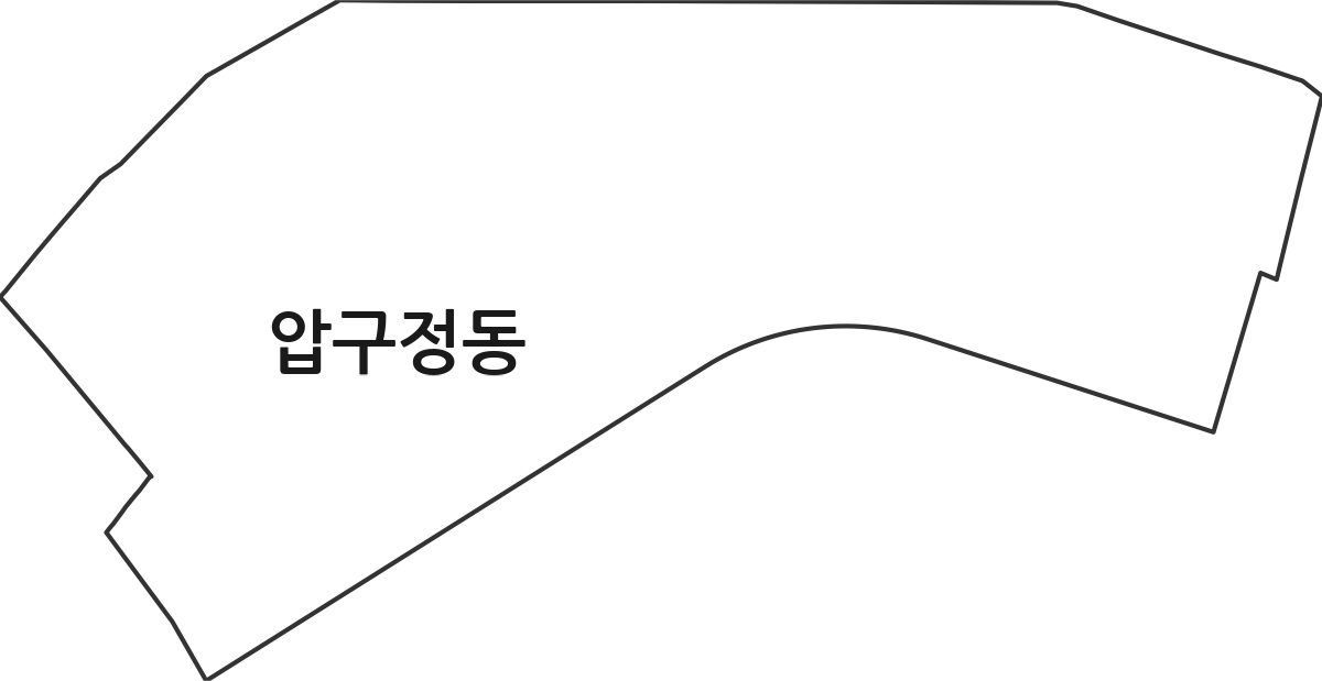 서울특별시 강남구 압구정동 법정동 행정구역 경계 지도