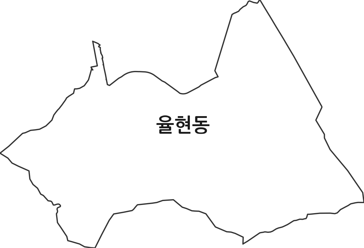 서울특별시 강남구 율현동 법정동 행정구역 경계 지도
