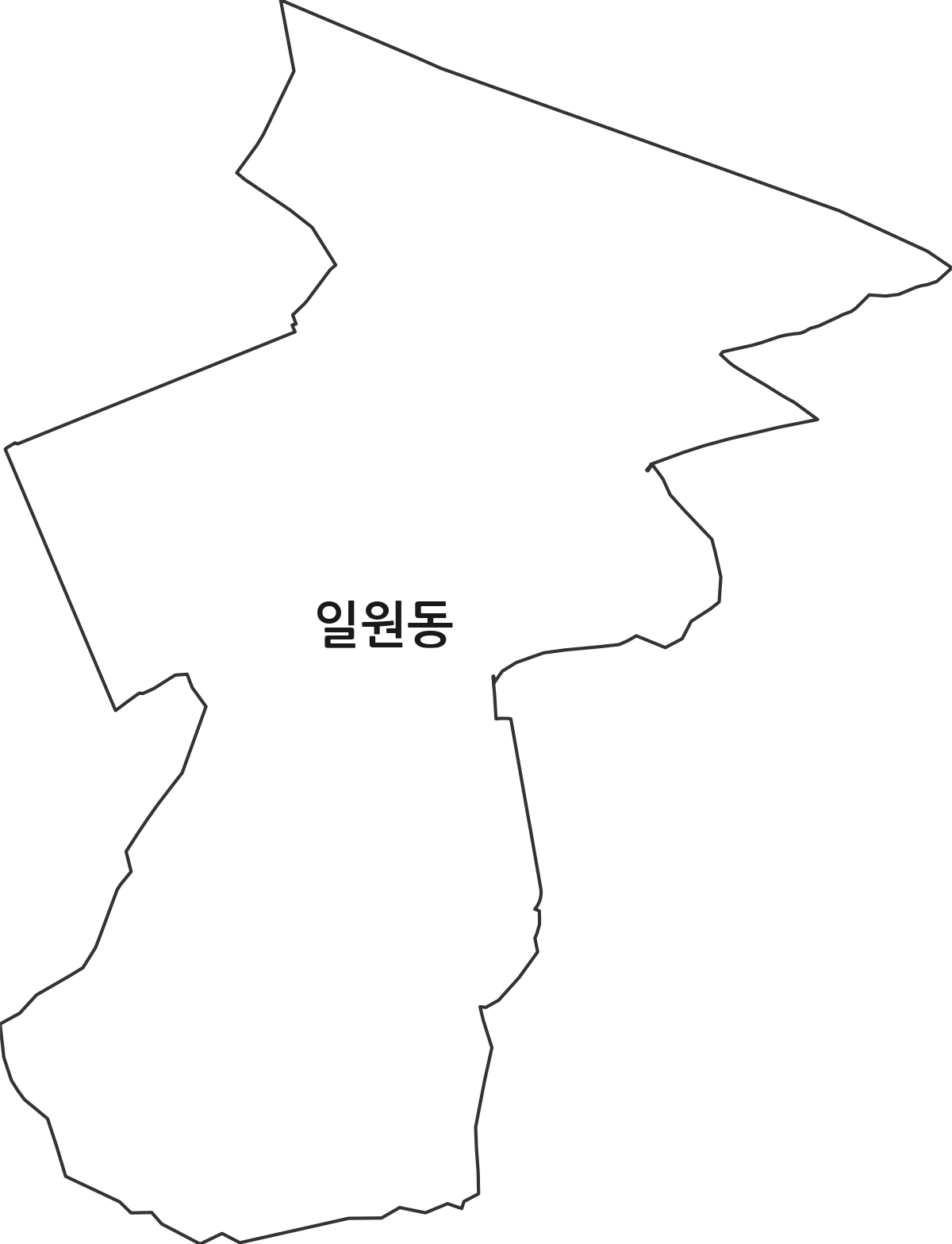 서울특별시 강남구 일원동 법정동 행정구역 경계 지도