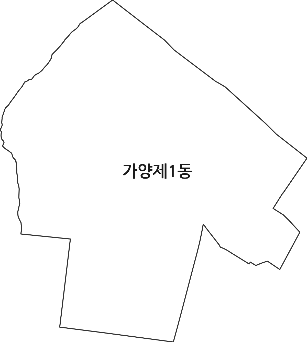 서울특별시 강서구 가양제1동 행정동 행정구역 경계 지도