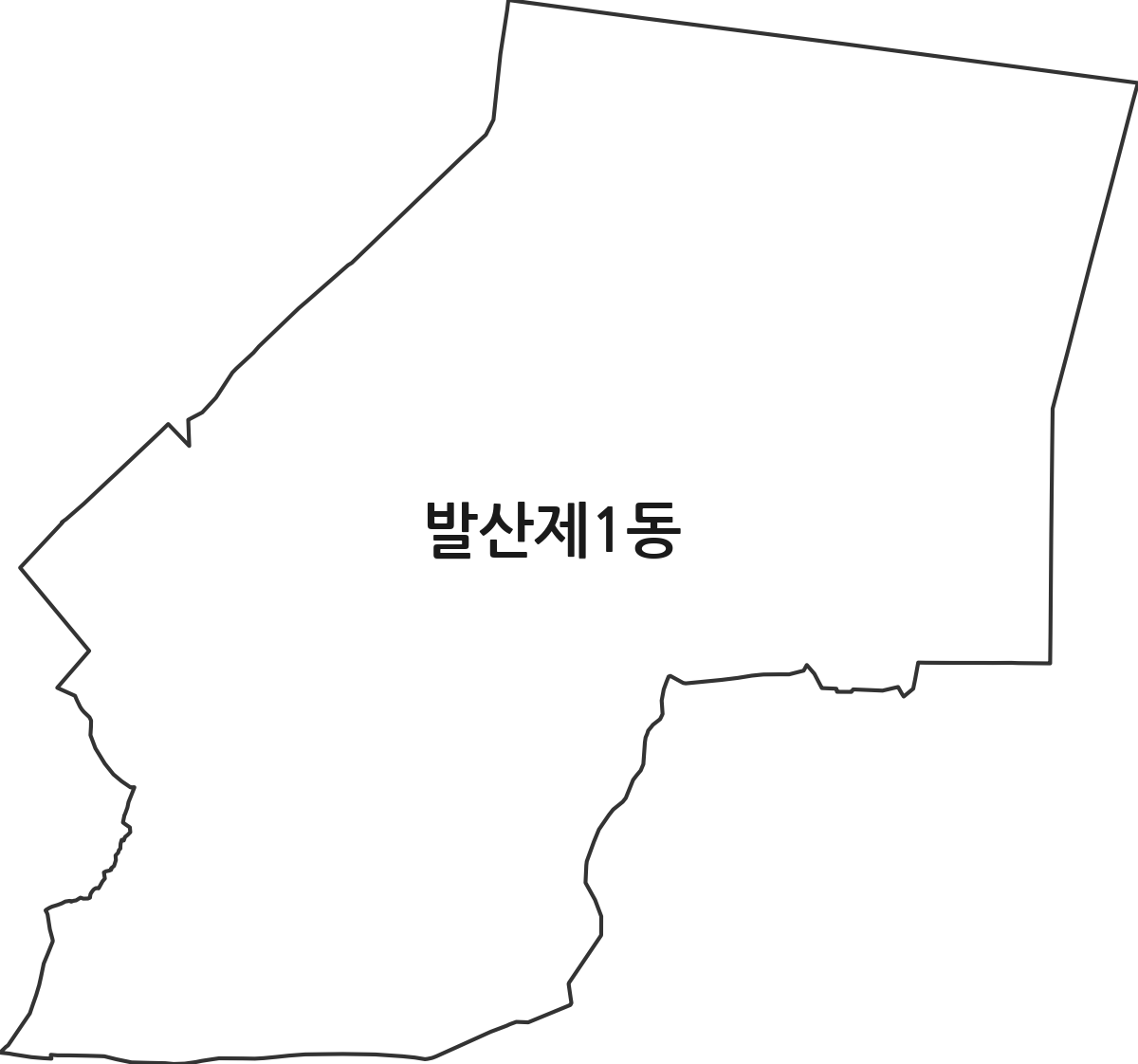 서울특별시 강서구 발산제1동 행정동 행정구역 경계 지도