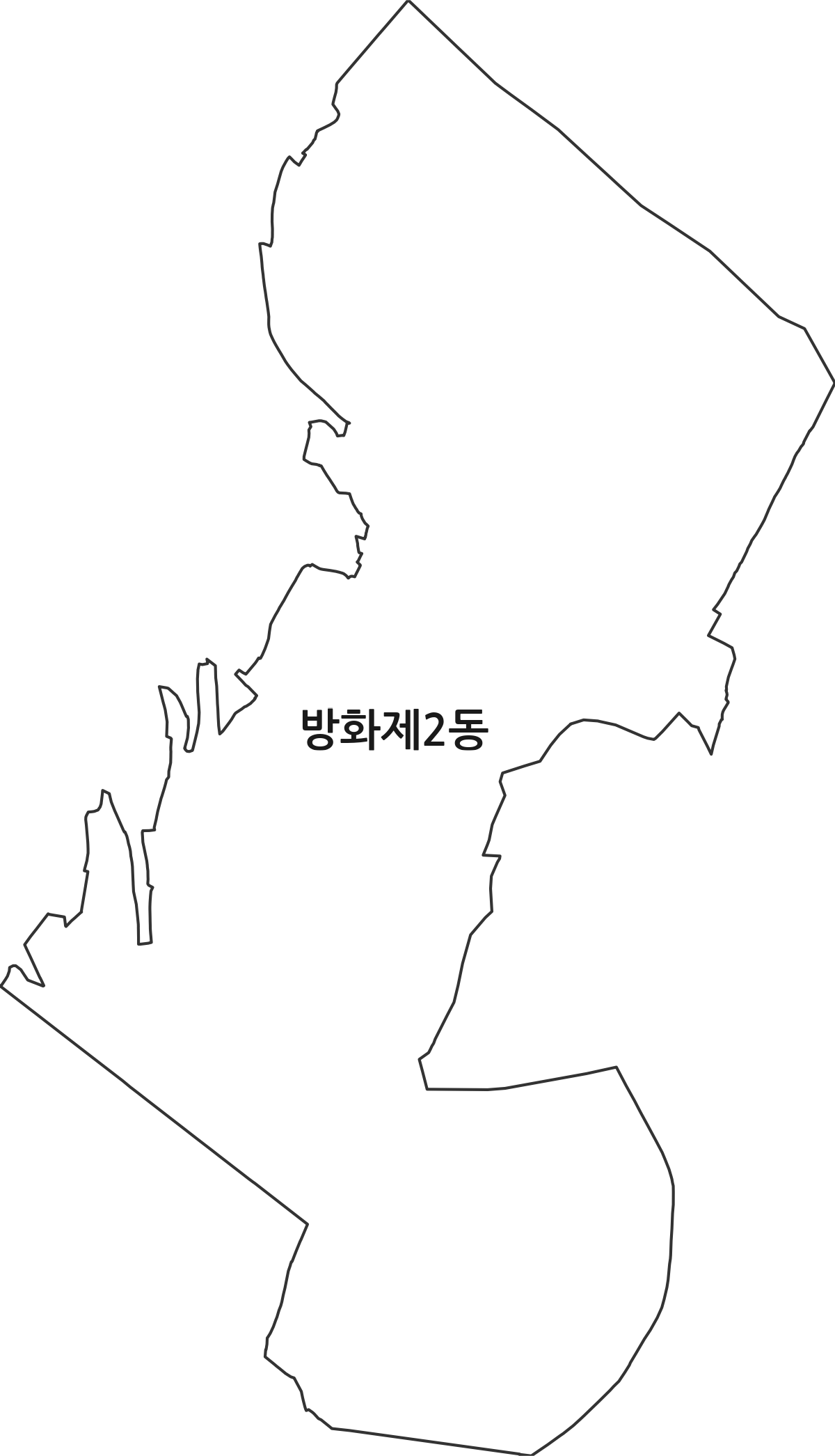 서울특별시 강서구 방화제2동 행정동 행정구역 경계 지도