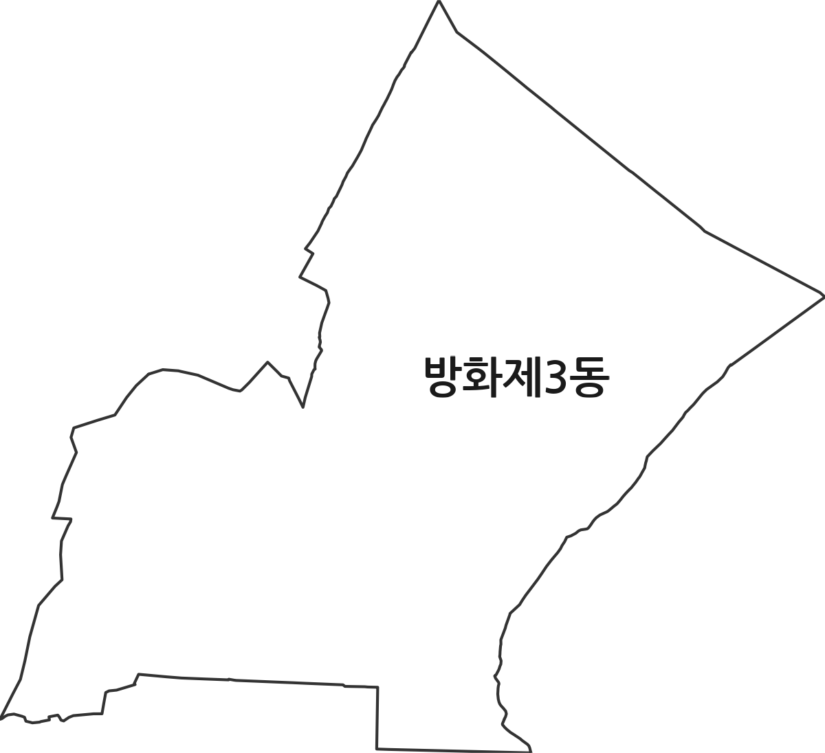 서울특별시 강서구 방화제3동 행정동 행정구역 경계 지도