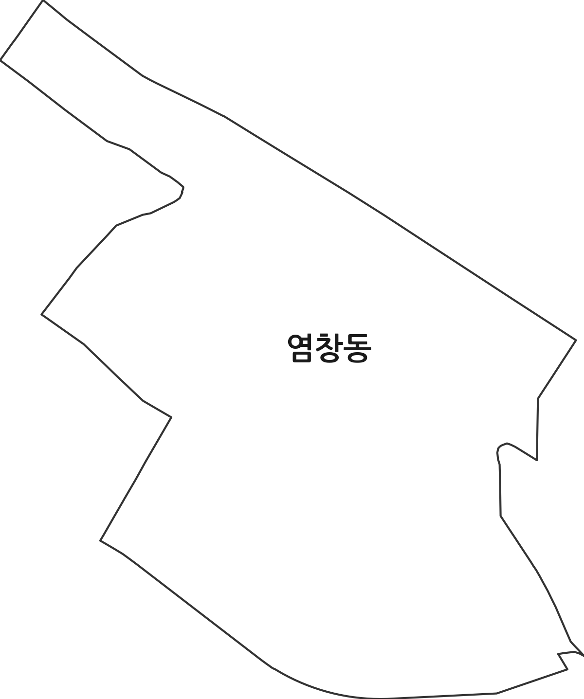 서울특별시 강서구 염창동 행정동 행정구역 경계 지도