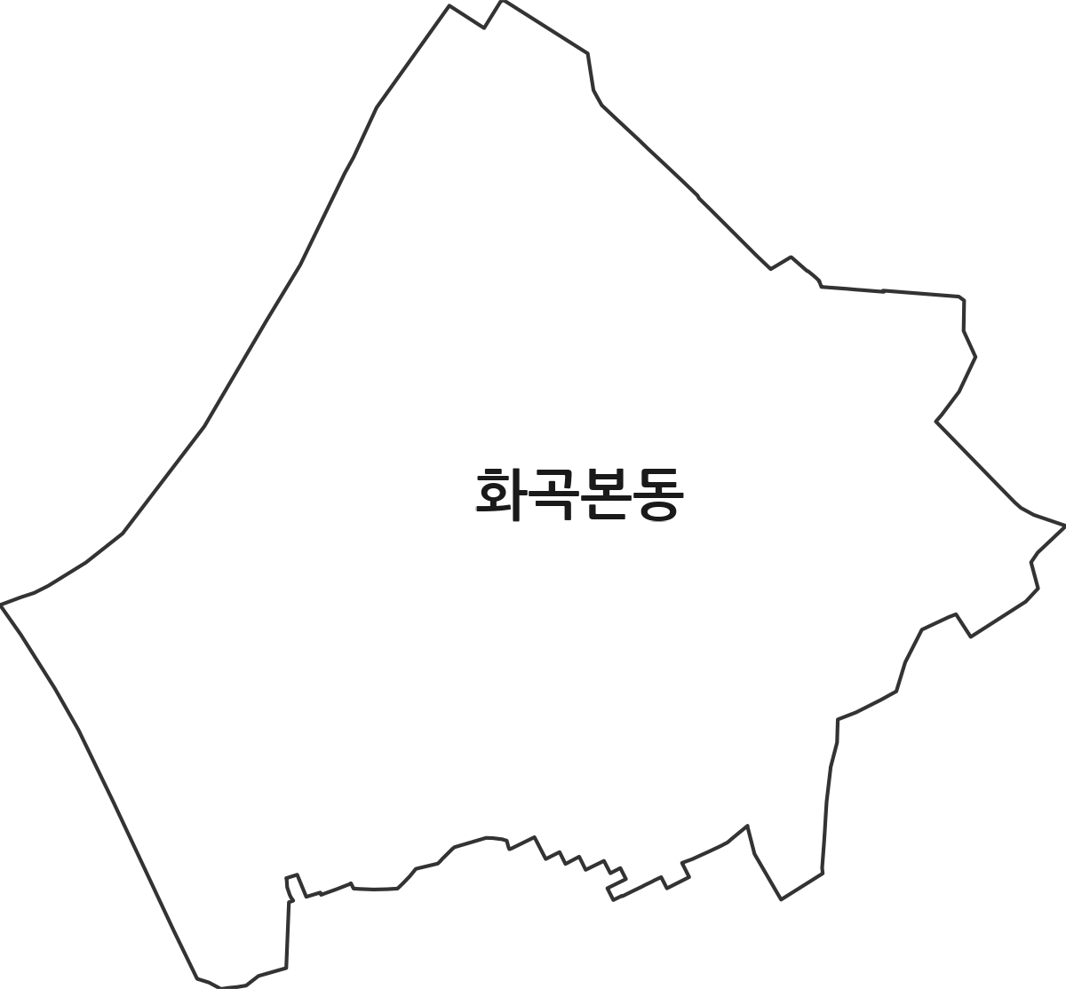 서울특별시 강서구 화곡본동 행정동 행정구역 경계 지도