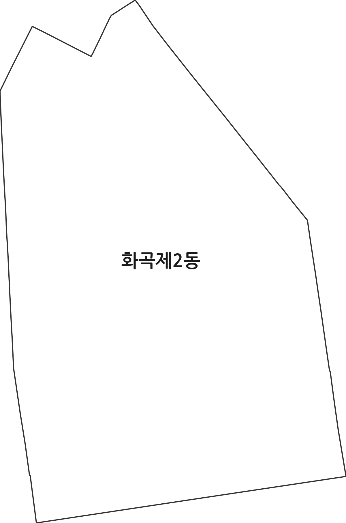 서울특별시 강서구 화곡제2동 행정동 행정구역 경계 지도