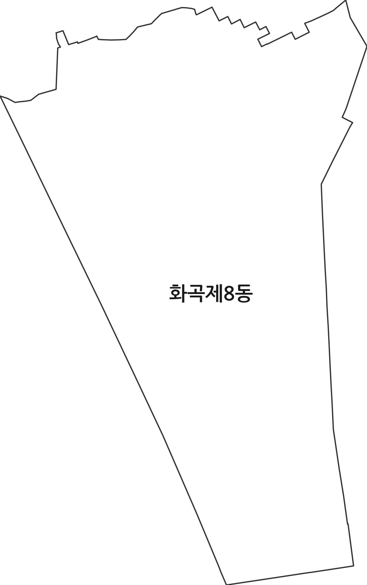 서울특별시 강서구 화곡제8동 행정동 행정구역 경계 지도