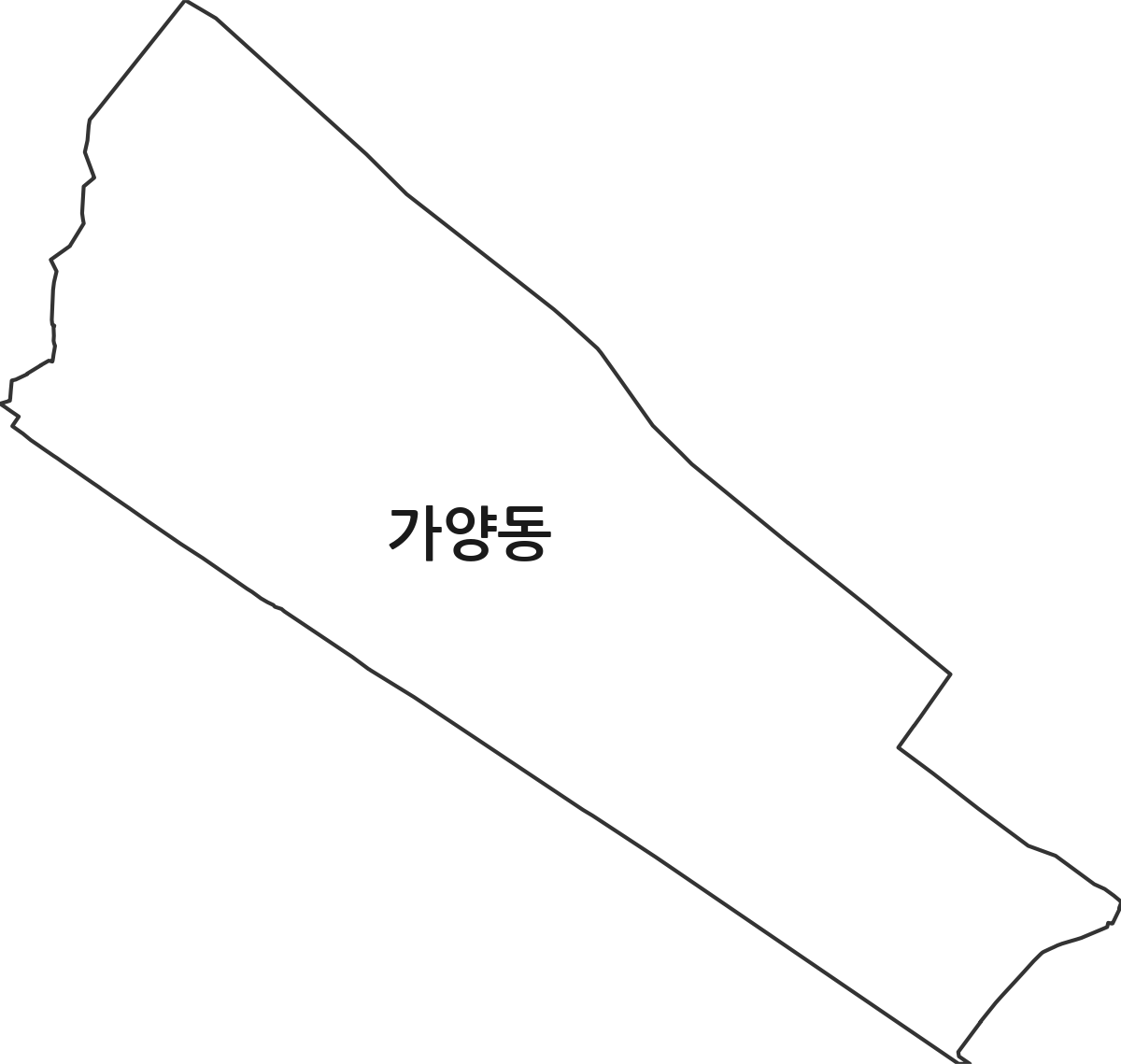 서울특별시 강서구 가양동 법정동 행정구역 경계 지도
