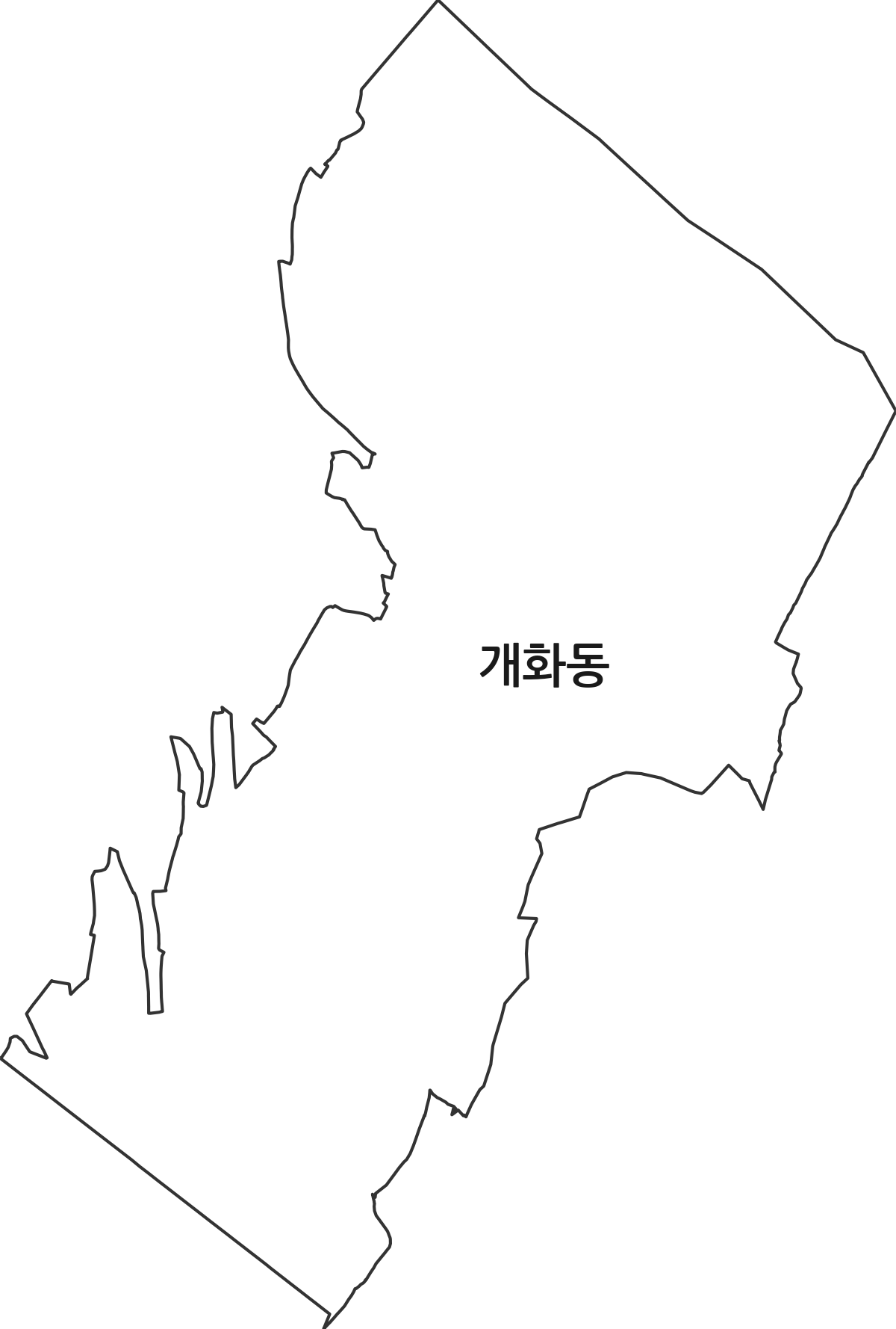 서울특별시 강서구 개화동 법정동 행정구역 경계 지도