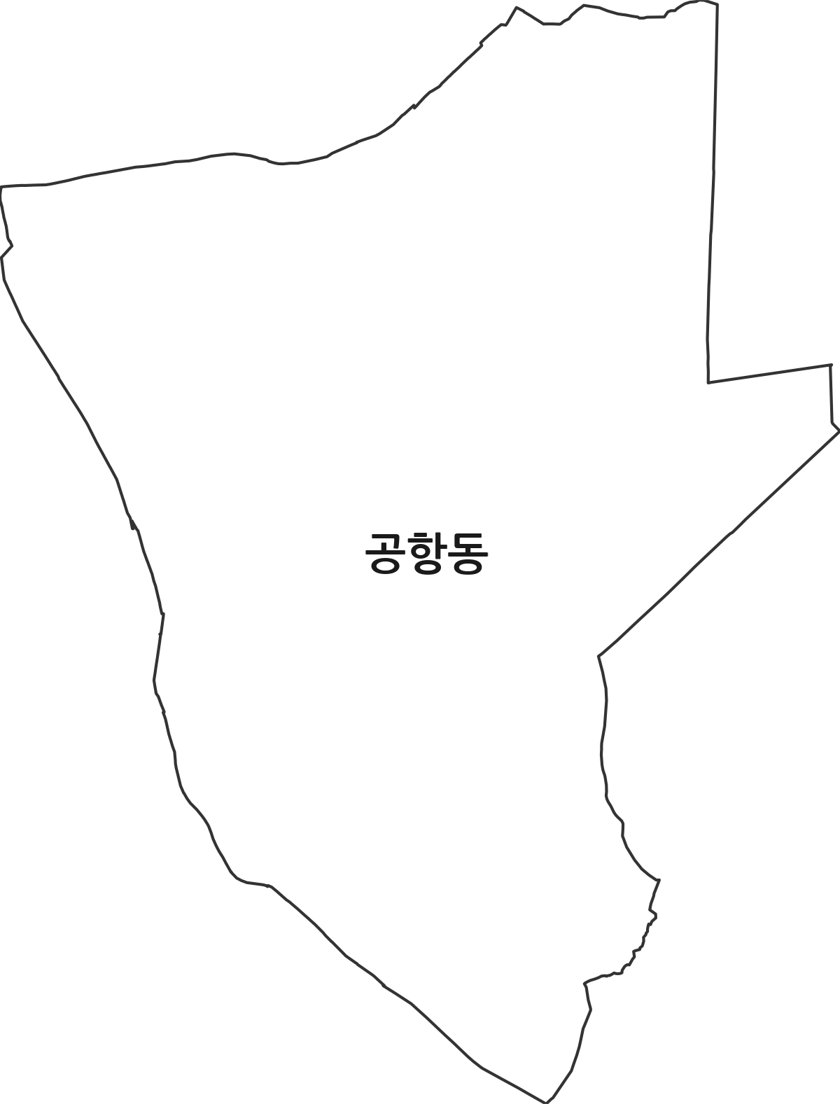 서울특별시 강서구 공항동 법정동 행정구역 경계 지도