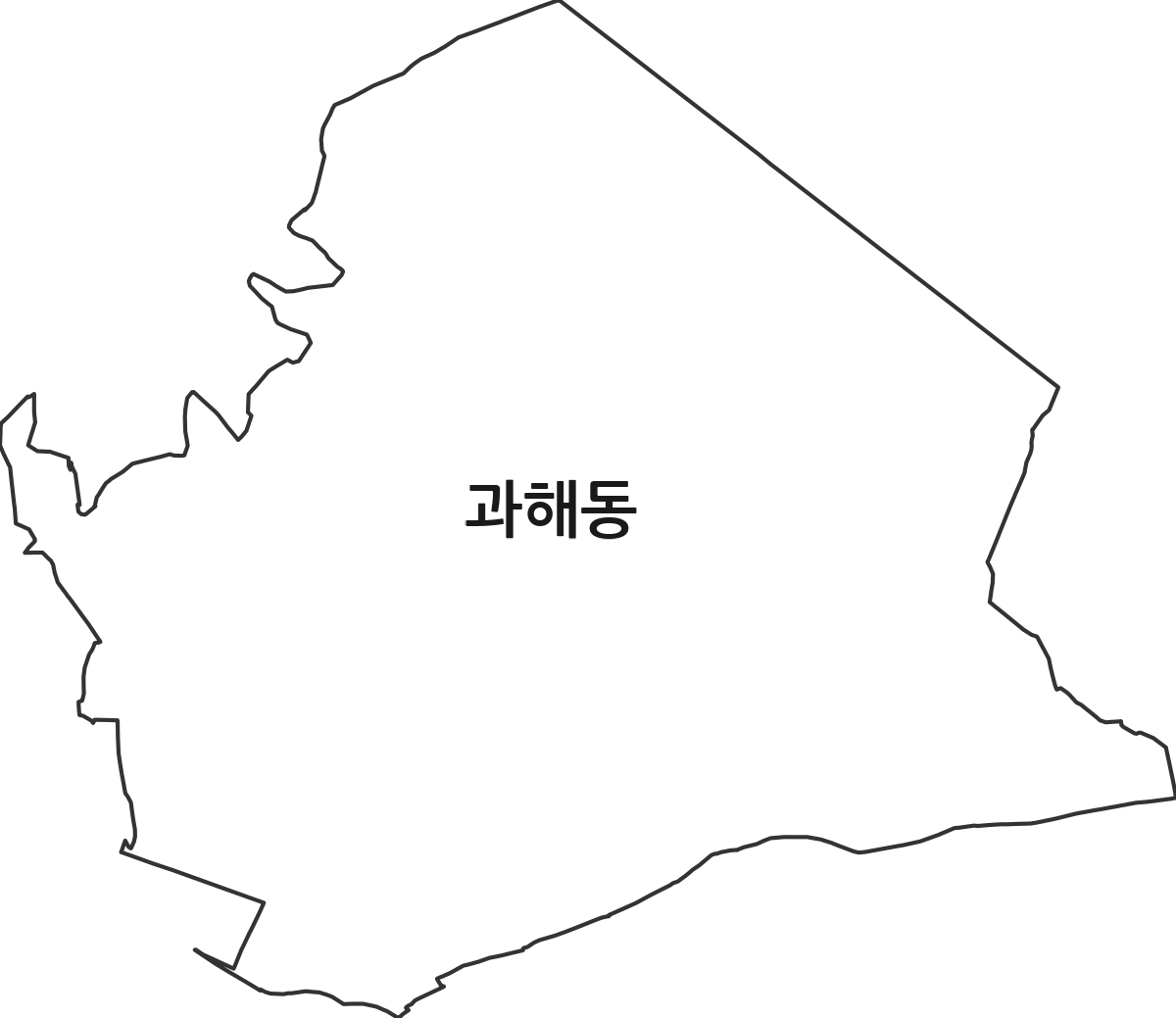 서울특별시 강서구 과해동 법정동 행정구역 경계 지도