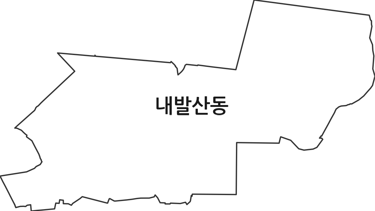 서울특별시 강서구 내발산동 법정동 행정구역 경계 지도