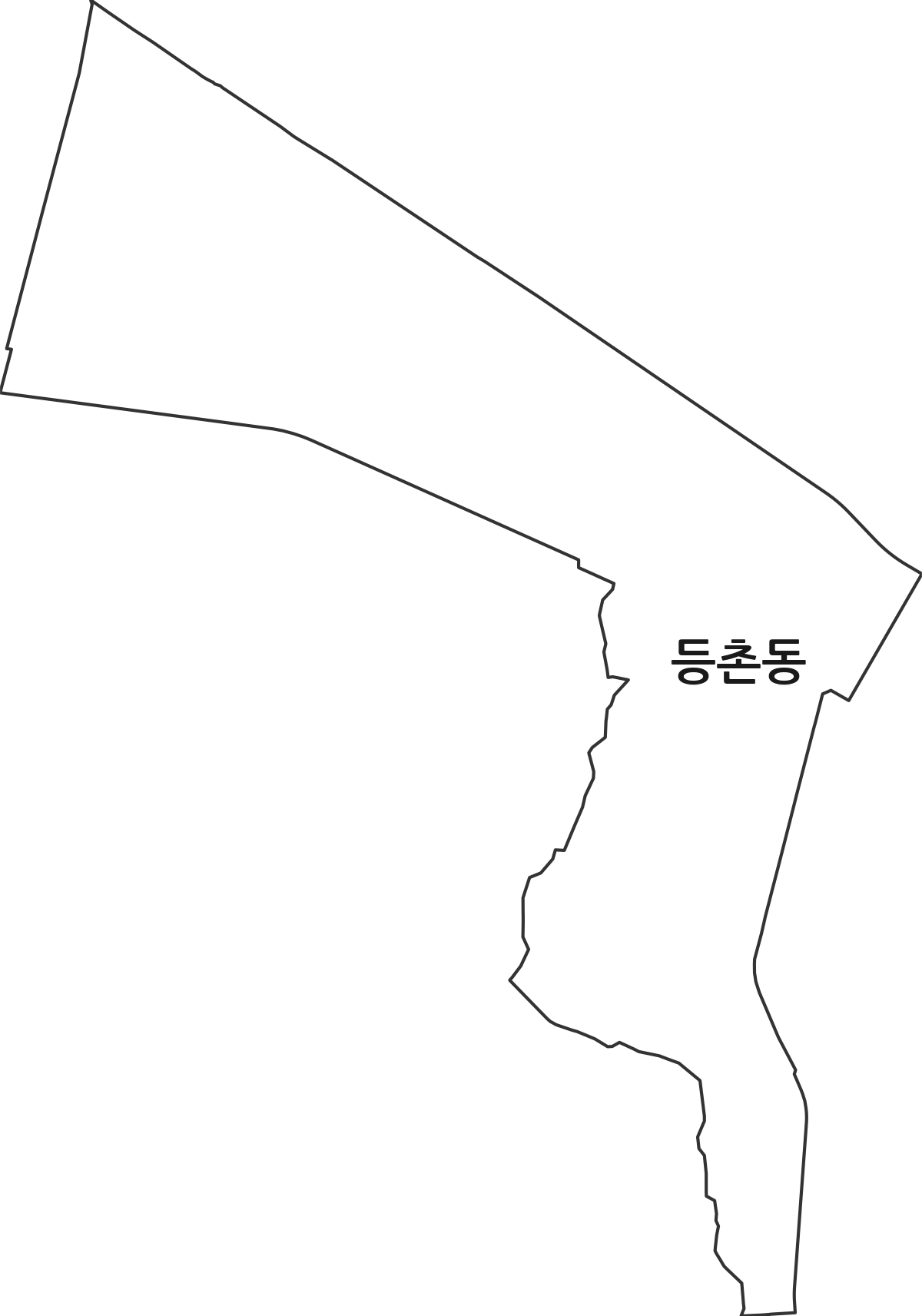 서울특별시 강서구 등촌동 법정동 행정구역 경계 지도