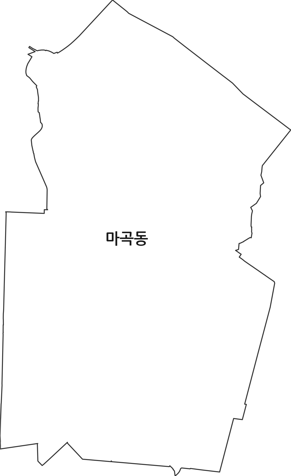 서울특별시 강서구 마곡동 법정동 행정구역 경계 지도