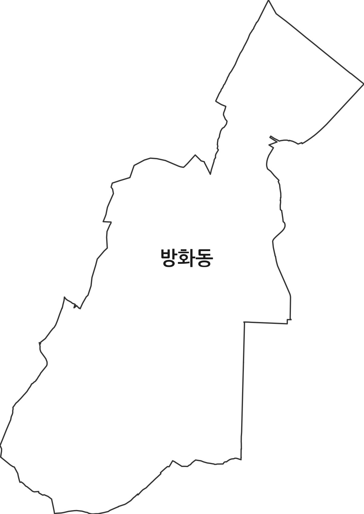 서울특별시 강서구 방화동 법정동 행정구역 경계 지도