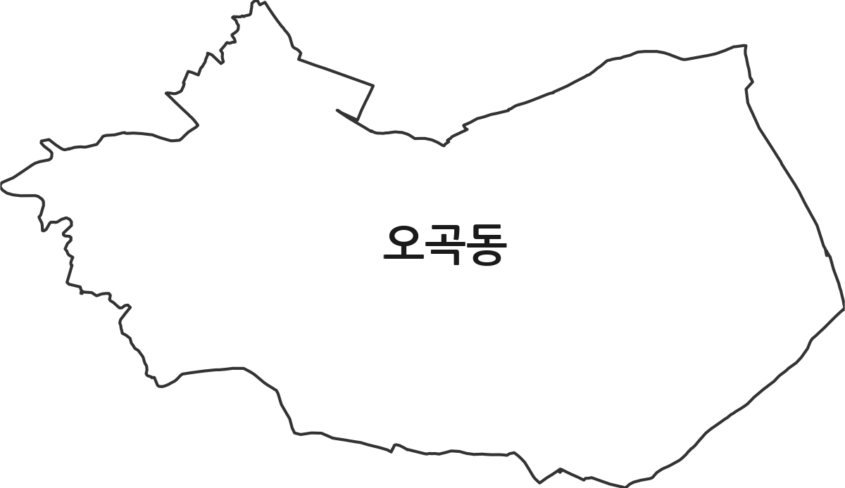 서울특별시 강서구 오곡동 법정동 행정구역 경계 지도