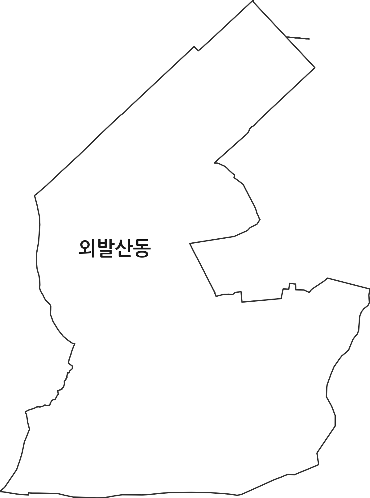 서울특별시 강서구 외발산동 법정동 행정구역 경계 지도