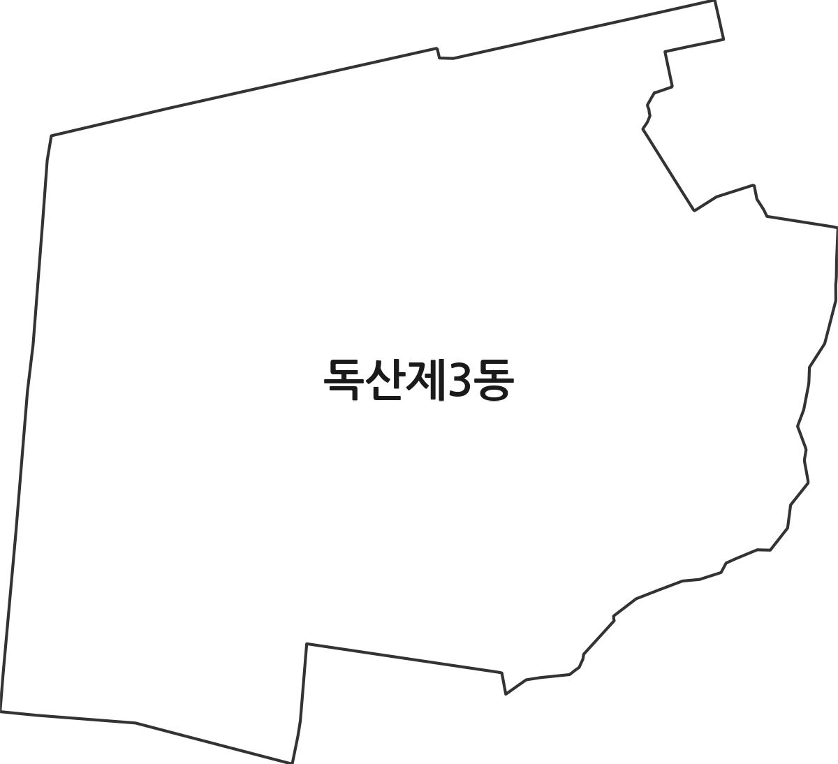 서울특별시 금천구 독산제3동 행정동 행정구역 경계 지도