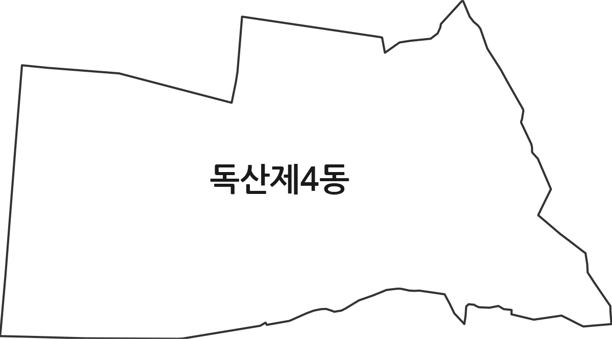서울특별시 금천구 독산제4동 행정동 행정구역 경계 지도