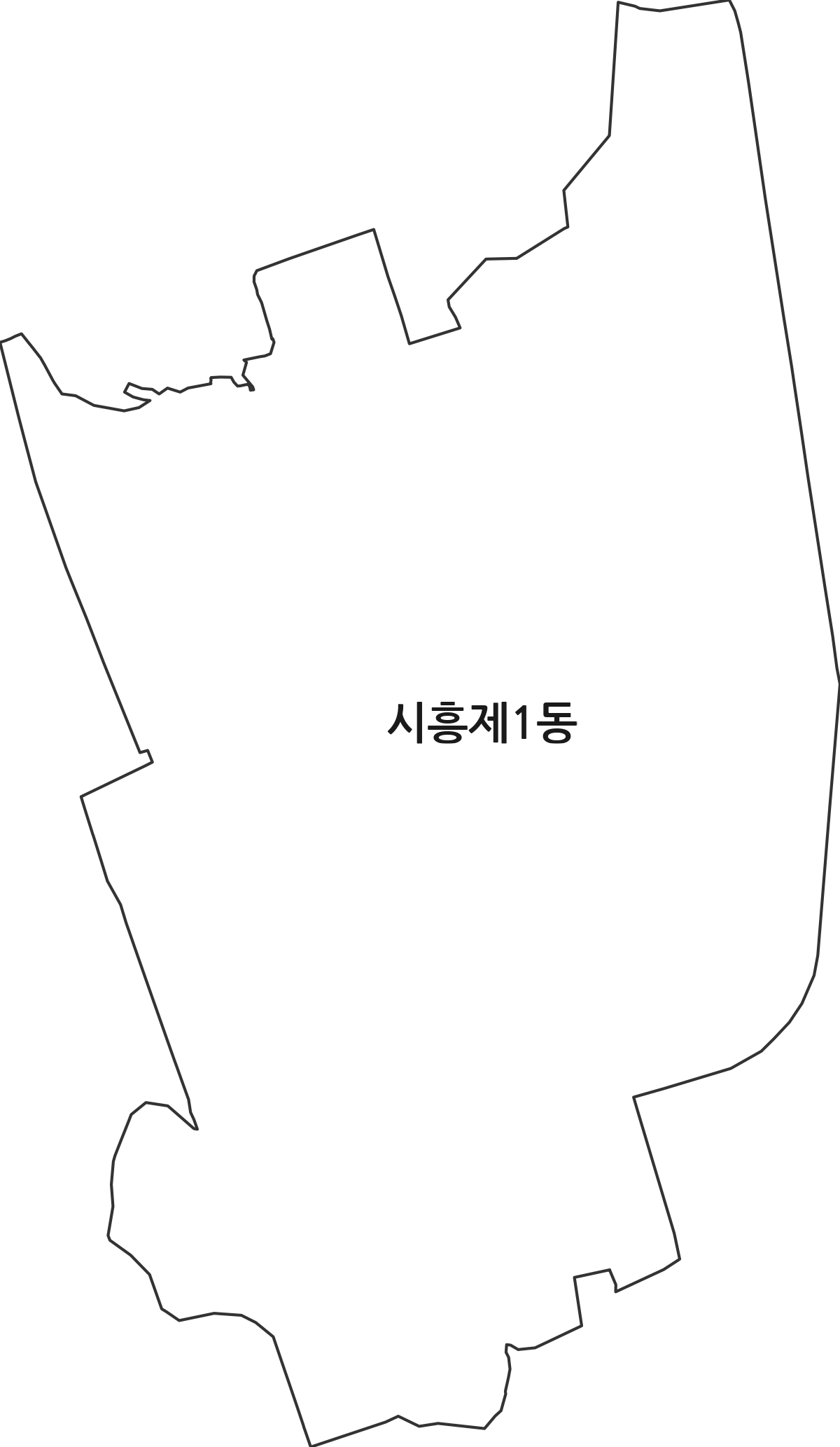 서울특별시 금천구 시흥제1동 행정동 행정구역 경계 지도