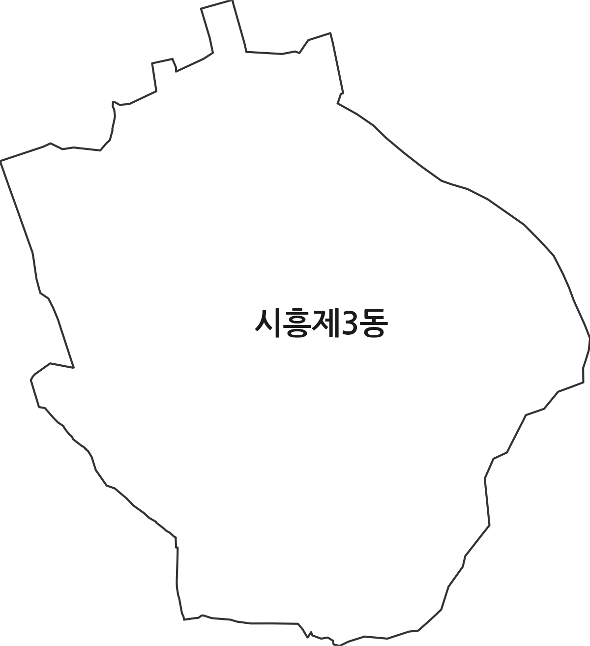 서울특별시 금천구 시흥제3동 행정동 행정구역 경계 지도