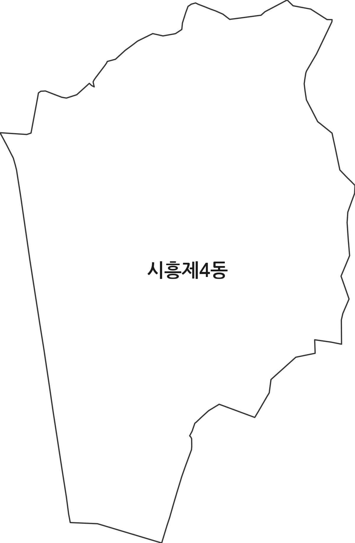 서울특별시 금천구 시흥제4동 행정동 행정구역 경계 지도