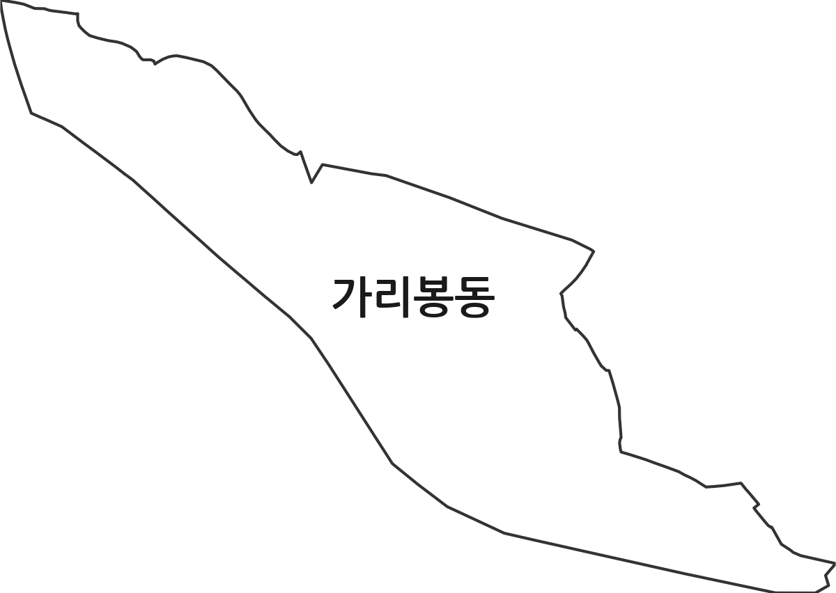 서울특별시 구로구 가리봉동 행정동 행정구역 경계 지도