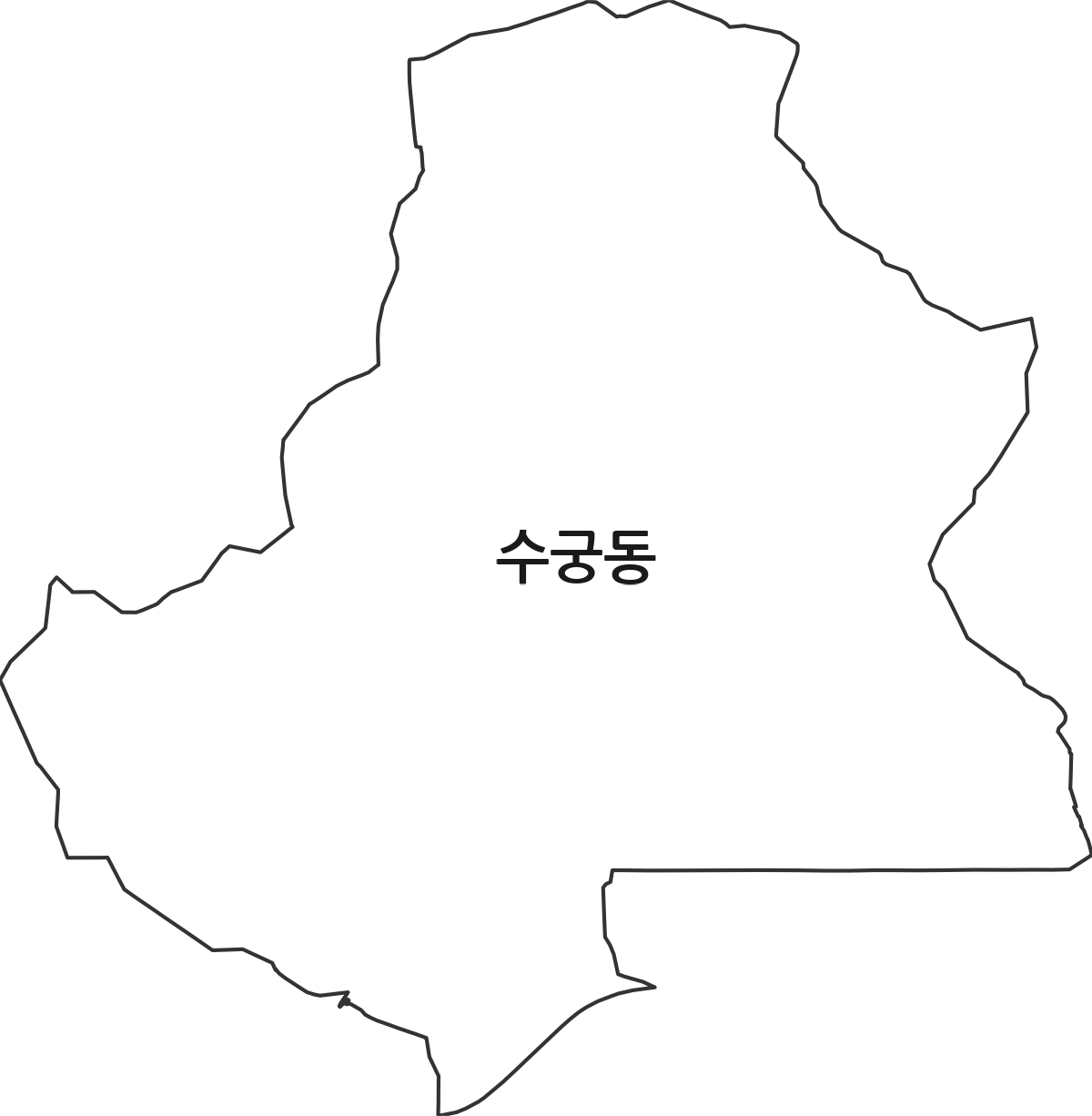 서울특별시 구로구 수궁동 행정동 행정구역 경계 지도