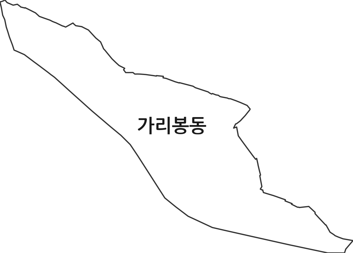 서울특별시 구로구 가리봉동 법정동 행정구역 경계 지도
