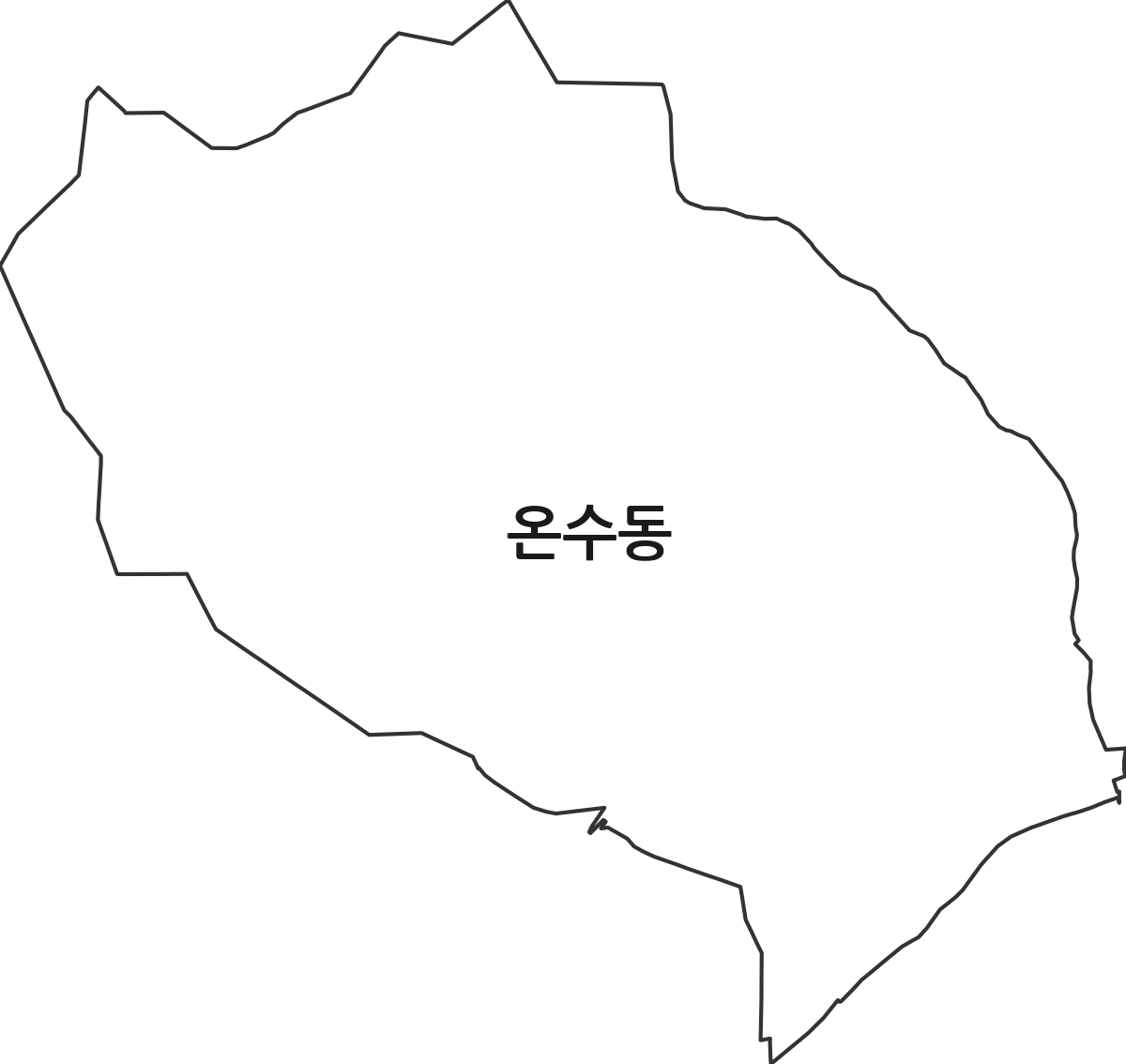 서울특별시 구로구 온수동 법정동 행정구역 경계 지도