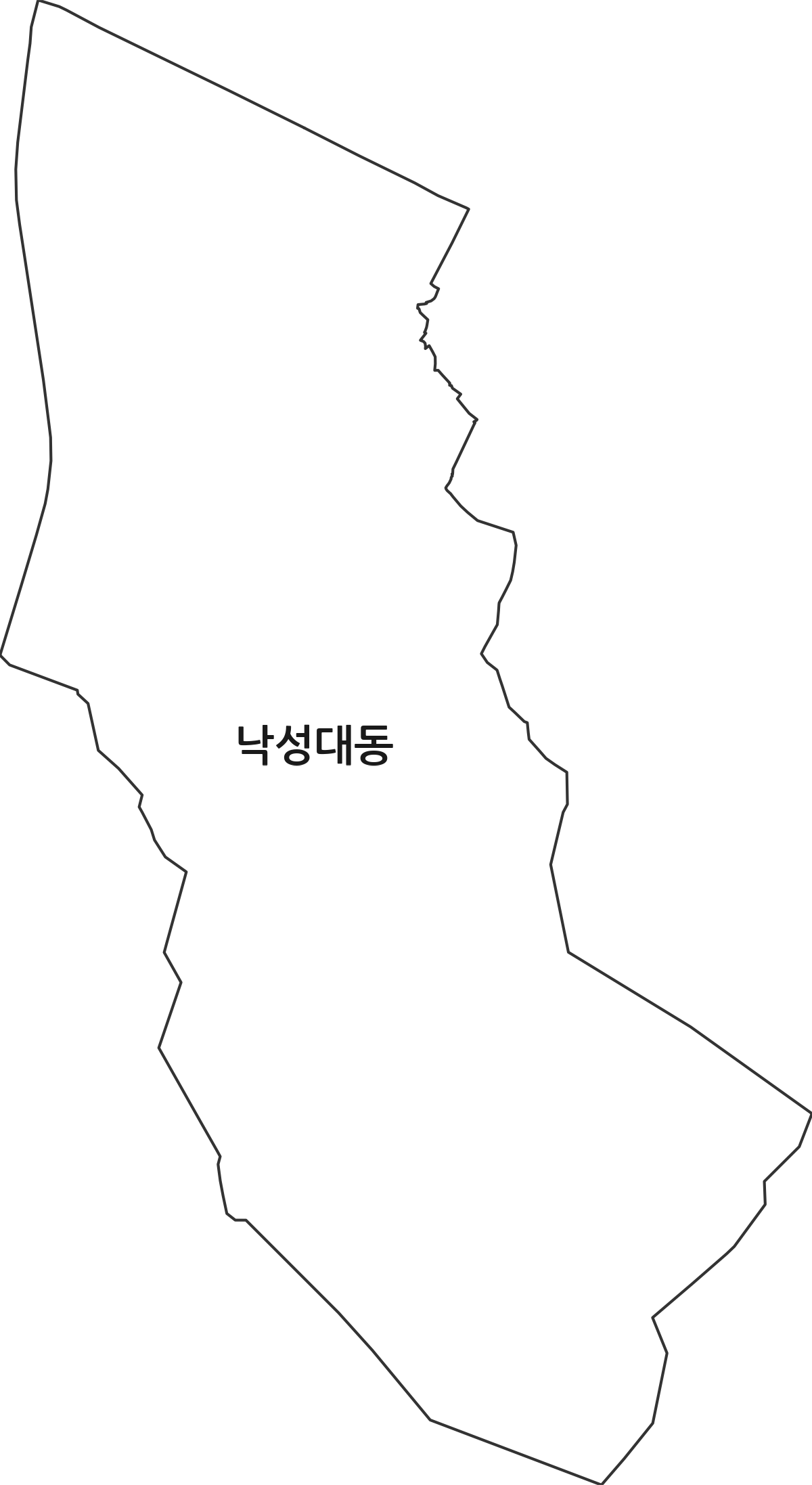 서울특별시 관악구 낙성대동 행정동 행정구역 경계 지도