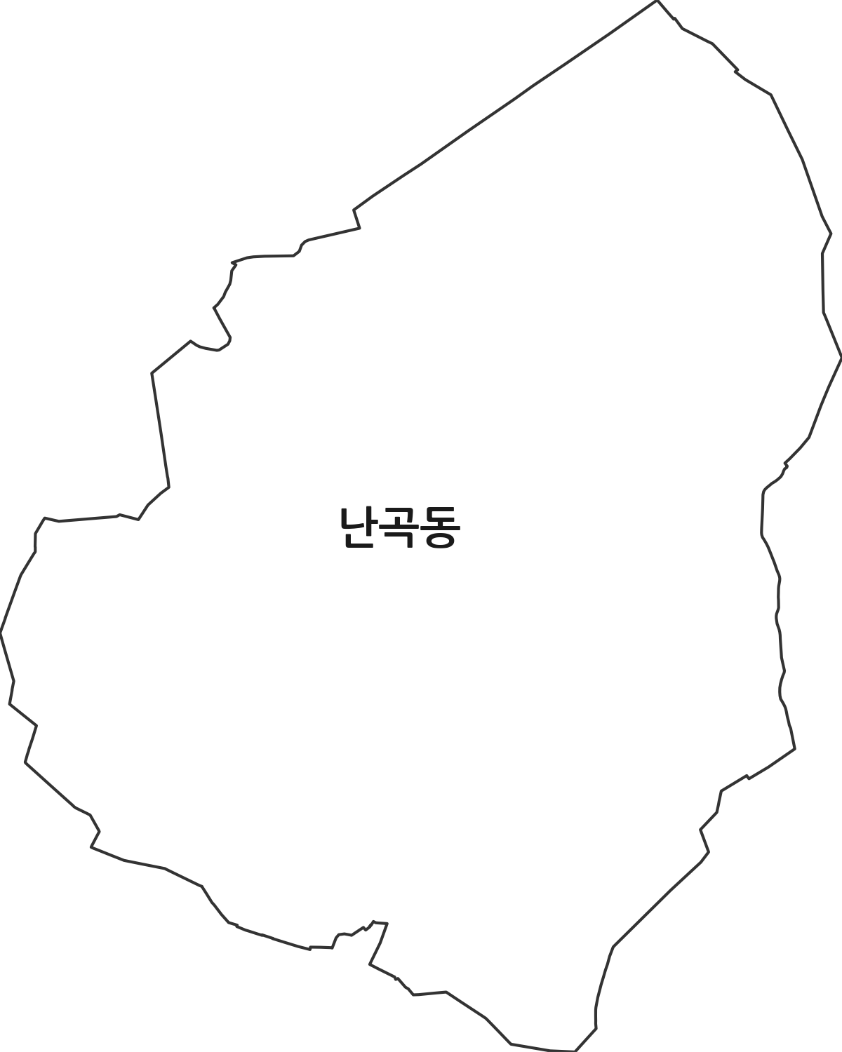 서울특별시 관악구 난곡동 행정동 행정구역 경계 지도